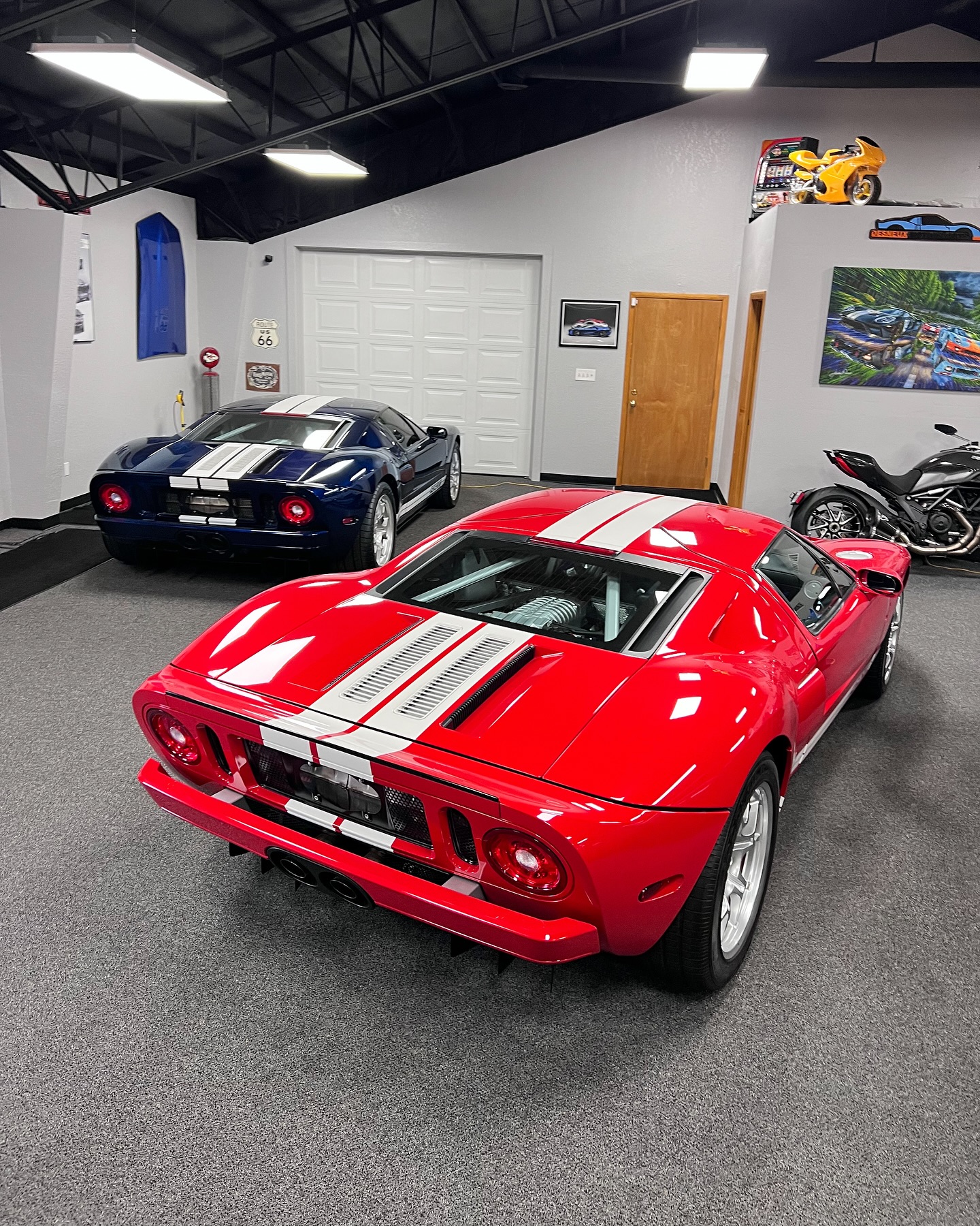 Kicking off Memorial Day weekend with Ford Friday and our 2005 Ford GT offered in Midnight Blue with 4700 miles we just delivery of today with our 2005 Ford GT in Mark IV Red. More photos of the Midnight Blue coming soon!
.
Have a safe & fantastic Memorial Day weekend!
.
.
.
#Merica #BecauseRacecar #FordGT #Supercars #SupercarLifestyle #memorialdayweekend