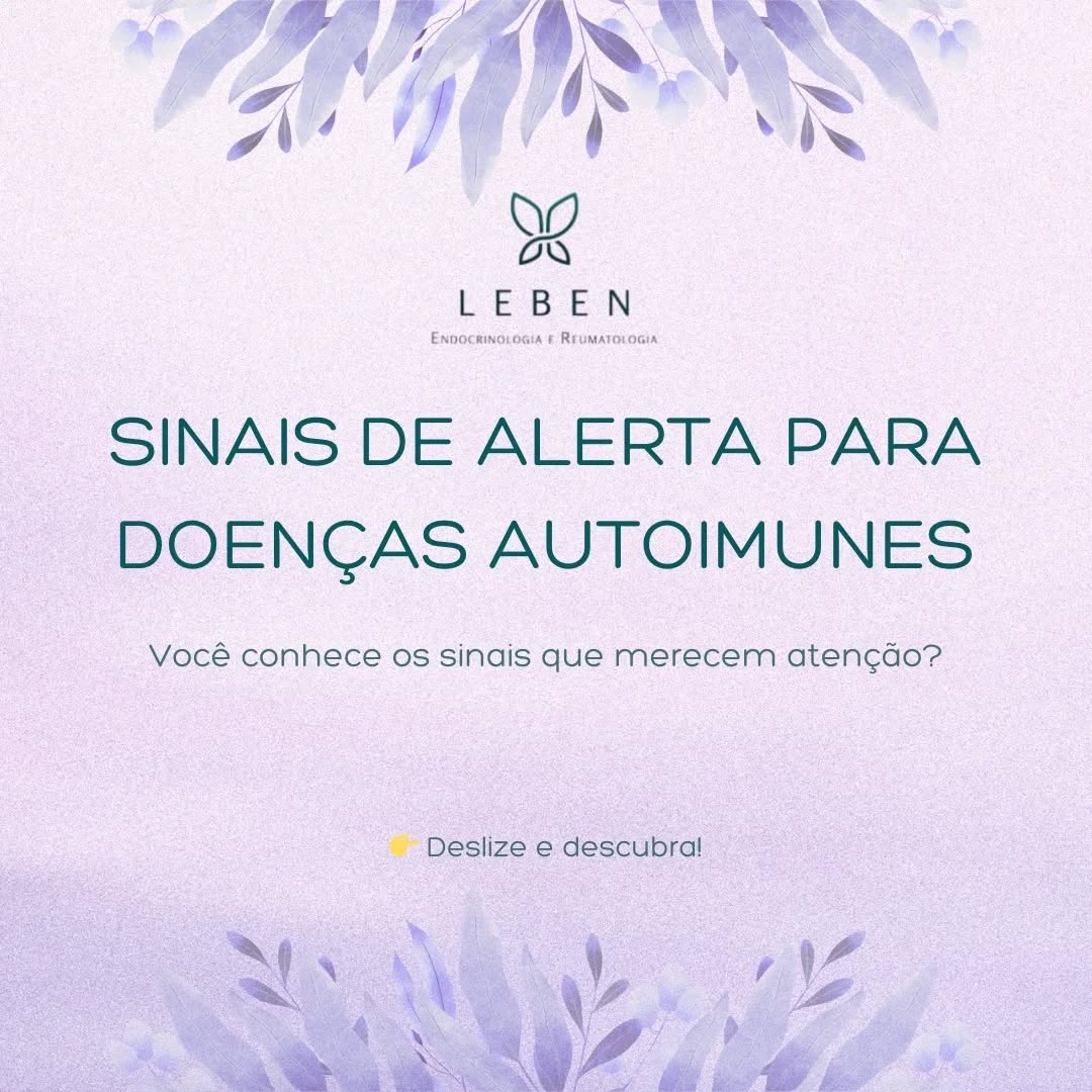 Doenças autoimunes podem afetar qualquer parte do corpo – e os sinais nem sempre são óbvios.
Fadiga sem causa, dores articulares, alterações na pele, queda de cabelo... tudo isso pode ser um alerta.
No carrossel de hoje, falo sobre:
✔️ Principais sinais e sintomas
✔️ Exames que auxiliam na investigação
✔️ Cuidados e observações importantes
👩⚕️ O diagnóstico precoce pode melhorar sua qualidade de vida.
📲 Agende uma consulta se notar sintomas persistentes!
#doencasautoimunes #saúdegeral #sintomassemdiagnóstico #fadigacronica #consultamedica #clinicageral #autoimunidade #corpofala #avaliaçãomédica