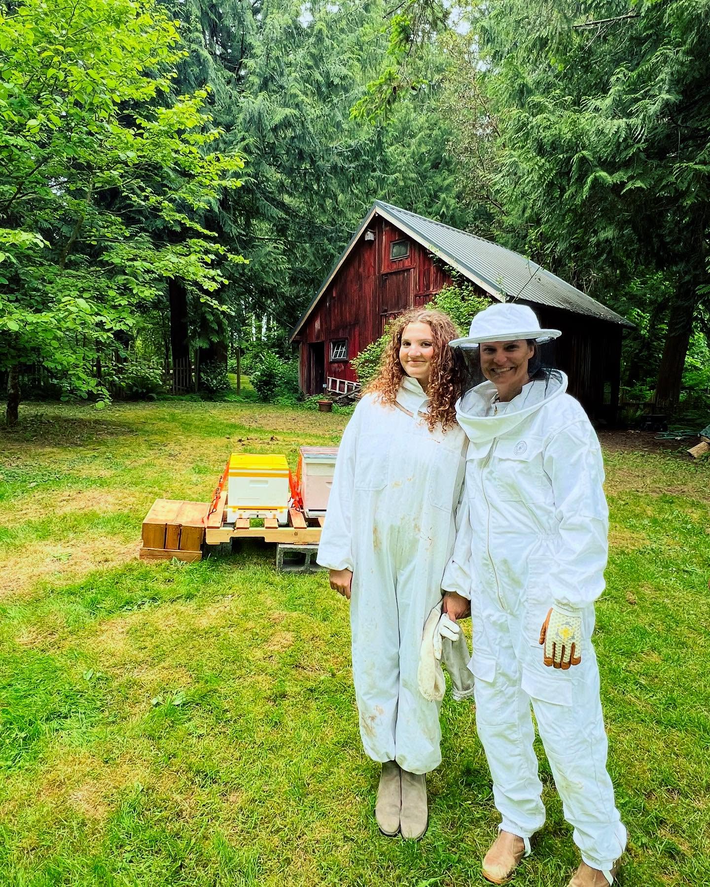 The bees are in!
20,000 Carniolans 🐝 in our hives.
Let the honey flow~
