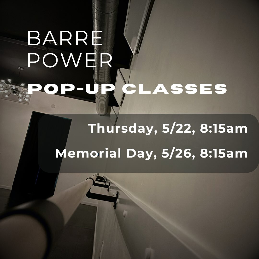 We’re popping up with two chances to try our new Barre class🔥
Barre Power Pop-Up Classes
📅 Thursday & Memorial Day
🕗 8:15am
Experience RedTail’s signature blend of strength, precision, and full-body sculpting.
Low-impact. High-intensity. All the power.
New to barre? These pop-ups are the perfect time to jump in.
Spots are limited — grab yours now!
#BarrePower #RedTailStrong #PopUpClass #FeelThePower