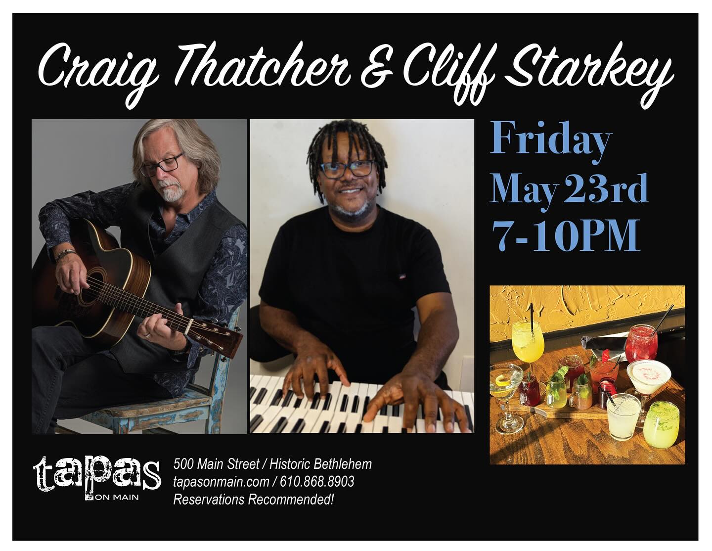 Kick off Friday of MDW with live music! 🎵 #craigthatcher #cliffstarkey #memorialdayweekend #fridaynight #visithistoricbethlehem #mdw #livemusic