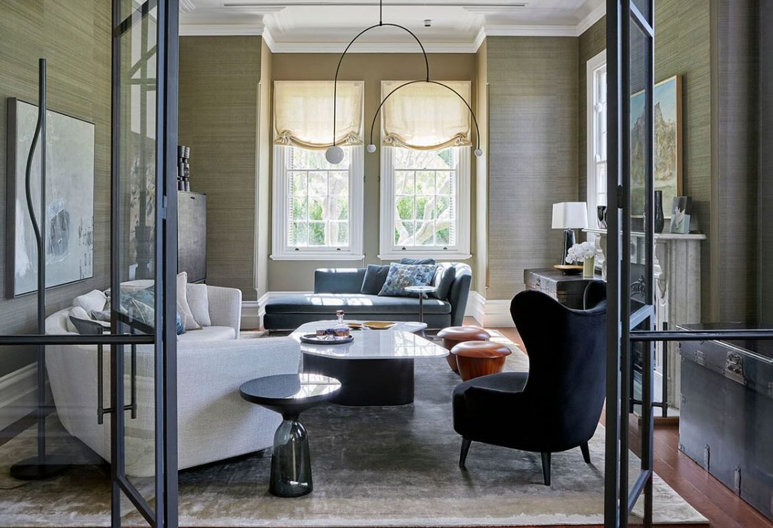 Belgium linen sheer loose Roman blinds produced by @windowstudio for a @hareklein project | Interiors @hareklein | Architecture @spaceagency_architects | Build @talo_construction | Window Treatments @windowstudio