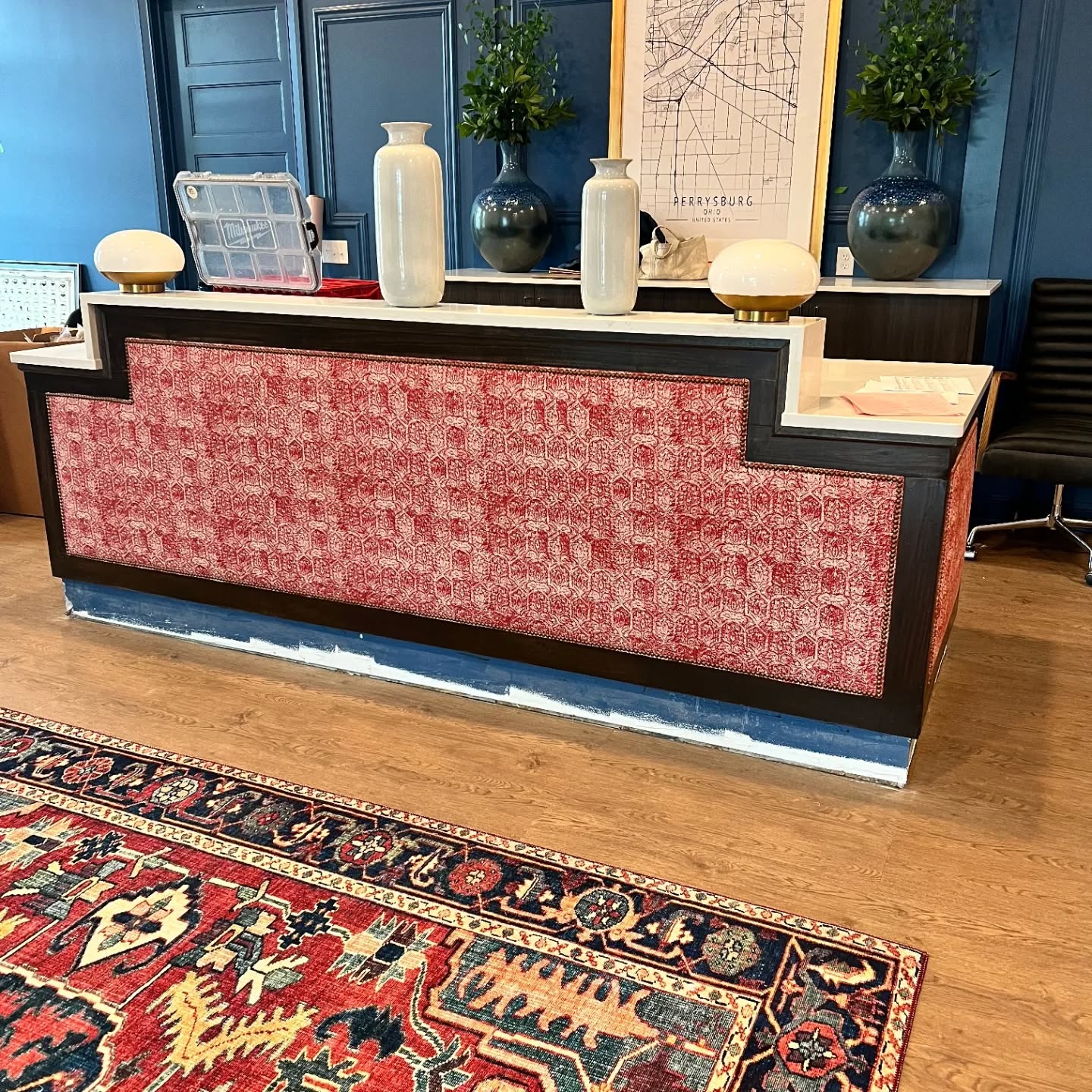 Some very cool custom desk panels and custom booths!
