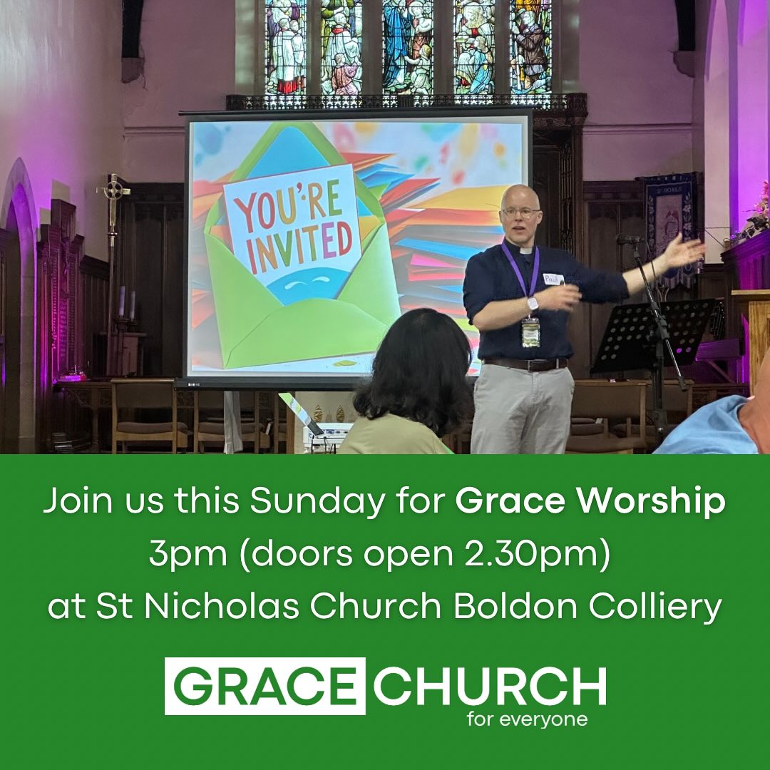 “The truth is, the amazing truth about Jesus is, that he doesn’t wait for us to be sorted, doesn’t wait for everything to be neat and tidy, he doesn’t wait for us to be perfect, because he knows it never will be, never can be.”
This Sunday afternoon Rev Paul will be talking about how Jesus meets us in the messiness of our lives, come along and join us for Grace Church and a time together of self reflection and discovery. 💒