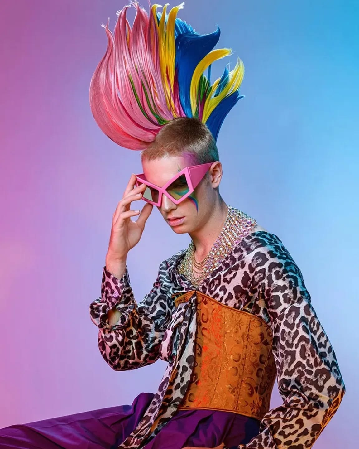 2025 Australian Hairdresser of the Year Finalist collection. RETRO SYNTH by Paul James Graham