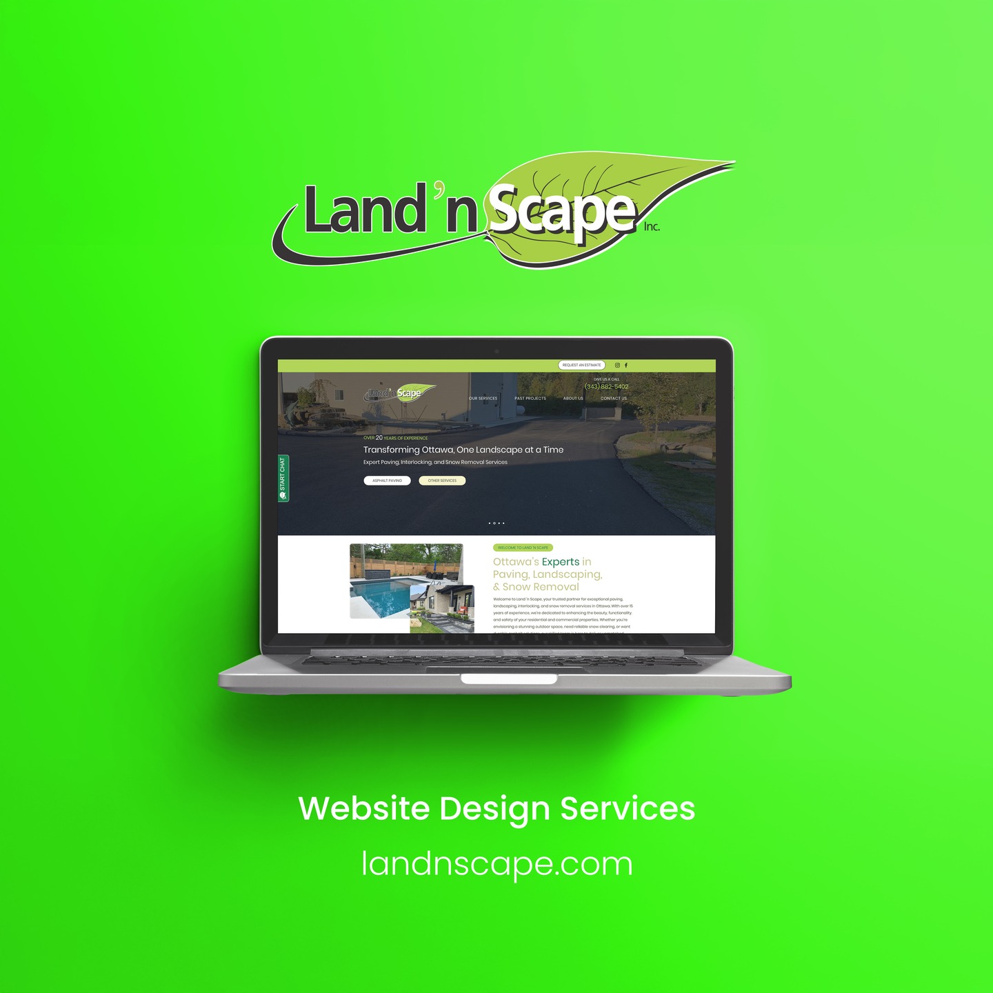 🌿 Website Refresh for Land’n’Scape Inc.
Transforming outdoor spaces starts with a strong digital presence — and we delivered just that for Land’n’Scape, Ottawa’s go-to experts in paving, landscaping, and snow removal.
This newly designed site mirrors their commitment to professionalism and curb appeal. With a clean layout, bold branding, and optimized user experience, it’s built to convert visitors into clients — season after season.
🏡 Explore the site: landnscape.com
🛠️ Website proudly designed by AppNerd Inc | appnerdinc.ca
Ready to landscape your brand online? Let’s dig in.
#WebDesign #AppNerdInc #LandnScape #LandscapingWebsite #OttawaBusiness #CustomWebsiteDesign #WixPartner #DigitalBranding #ServiceIndustryWebsite #GreenBranding #OutdoorExperts #websitelaunch