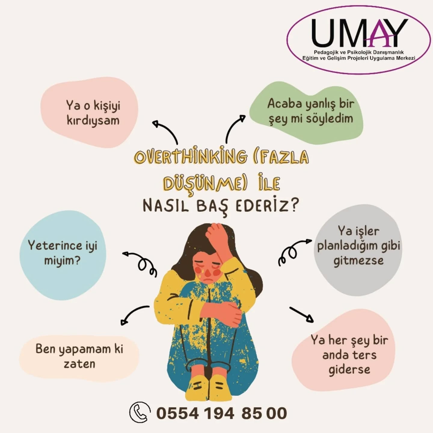 Overthinking İle Nasıl Baş Edebiliriz?
#psikolog #pedagog #maltepepsikolog #maltepepedagog #çocukpsikolojisi #çocukgelişimi #ruhsağlığı #annebabaçocuk #ailedanışmanlığı #ebeveyndanismanlik #çiftterapisi #yetişkinterapi #terapist #overthinking #fazladüşünme