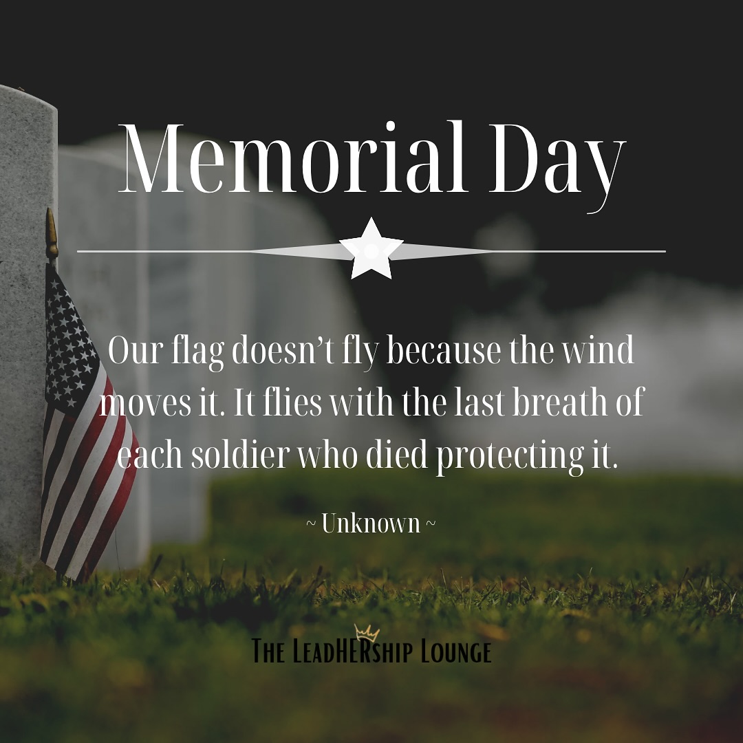 This Memorial Day, we pause to honor the brave.🇺🇸
As women leaders, we understand the weight of responsibility, the courage it takes to lead, and the power of sacrifice. Today, we remember the service members—women and men—who gave everything for our freedom.
Let’s carry their legacy forward with purpose, compassion, and strength. Leadership isn’t just about influence—it’s about service.
May we lead boldly, remembering those who made that possible.🇺🇸
#MemorialDay #WomenWhoLead #LeadershipWithPurpose #LeadHership #honorandremember