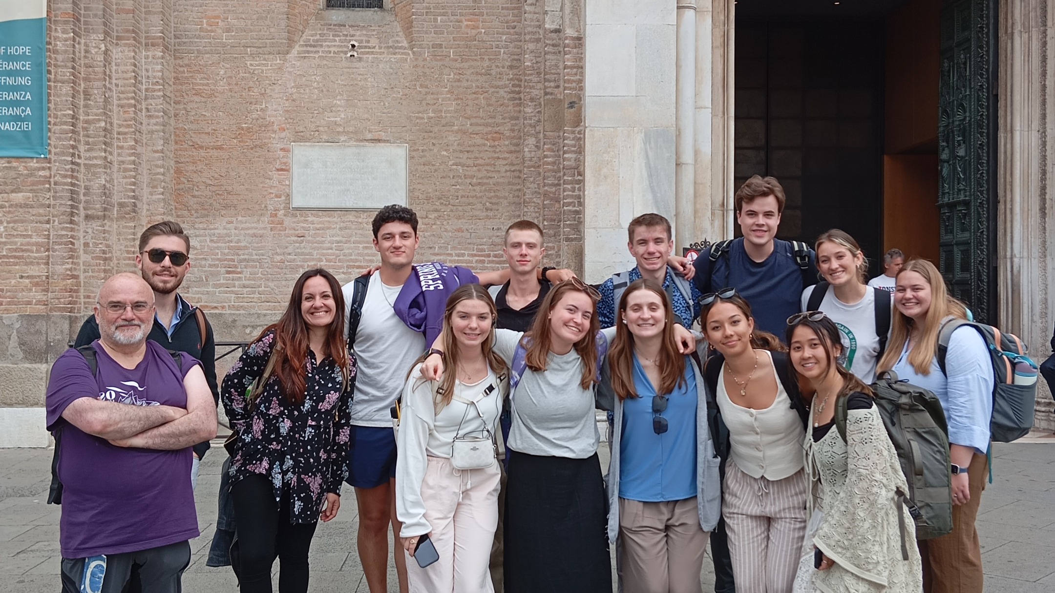 Our Summer '25 students just experienced their first Social Justice Travel here at the Italy Center, destination: Padova.
Rooted in Jesuit humanitas principles, this trip blended learning and service, giving them a deeper understanding of Padua’s history and community.
Day one was all about discovery. With PG, our Art History instructor, leading the way, students wandered through Padua’s historic streets. They admired the frescos in the Scoletta del Carmine, learned about the history of the Basilica di Sant’Antonio da Padova, and got a taste of the city’s rich cultural heritage.
Day two was about giving back. Our cohort visited "Cucine Economiche Popolari" @cucinepopolaripd , a place that offers hot meals, sanitary services, clothing assistance, and a welcoming space for those in need. The students helped clean the church, ensuring that this important community space remains well cared for. But more than that, they connected with people: sharing lunch with the guests of Cucine turned a simple meal into something meaningful. A chance to sit together, talk, and build real relationships.
Huge thanks to our instructor PG, Suor Albina, and everyone at Cucine Economiche Popolari for welcoming us with open arms.
This trip was more than just an experience, it was a reminder that learning happens best when it's shared, and that service is about connection, not just action.
Goodbye Padova! Arrivederci!