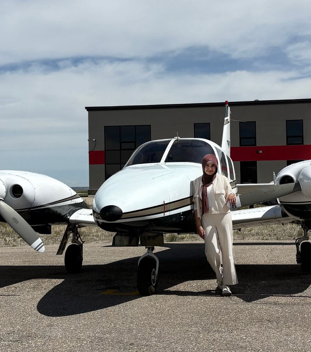 Umaima’s hard work paid off today with a successful Group 1 IFR flight test!