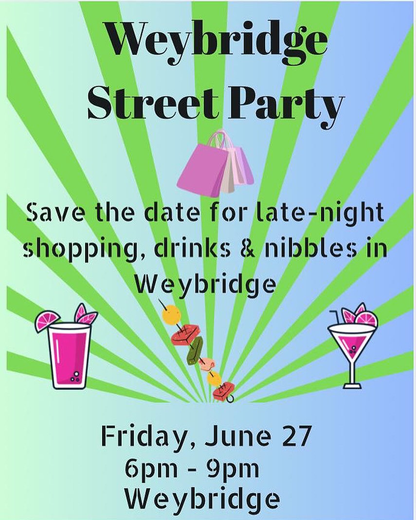 🎉 Join us at the Weybridge Street Party on June 27th! 🍰🍷🍸🥃
We’re bringing our coffee shop magic to the festivities—great drinks, delicious treats, and good vibes all around! Enjoy the vibrant atmosphere, explore the local joy, and soak in the excitement of the day. Plus, with live music at Monument Green, it’s the perfect chance to grab your favorite takeaway cocktail or wine and enjoy the tunes in the sunshine!
Mark your calendars, spread the word, and let’s make it a day to remember. See you there! 🎈✨
@oohweybridge
@weybridgestreetparty
@weybridgestreetparty2025