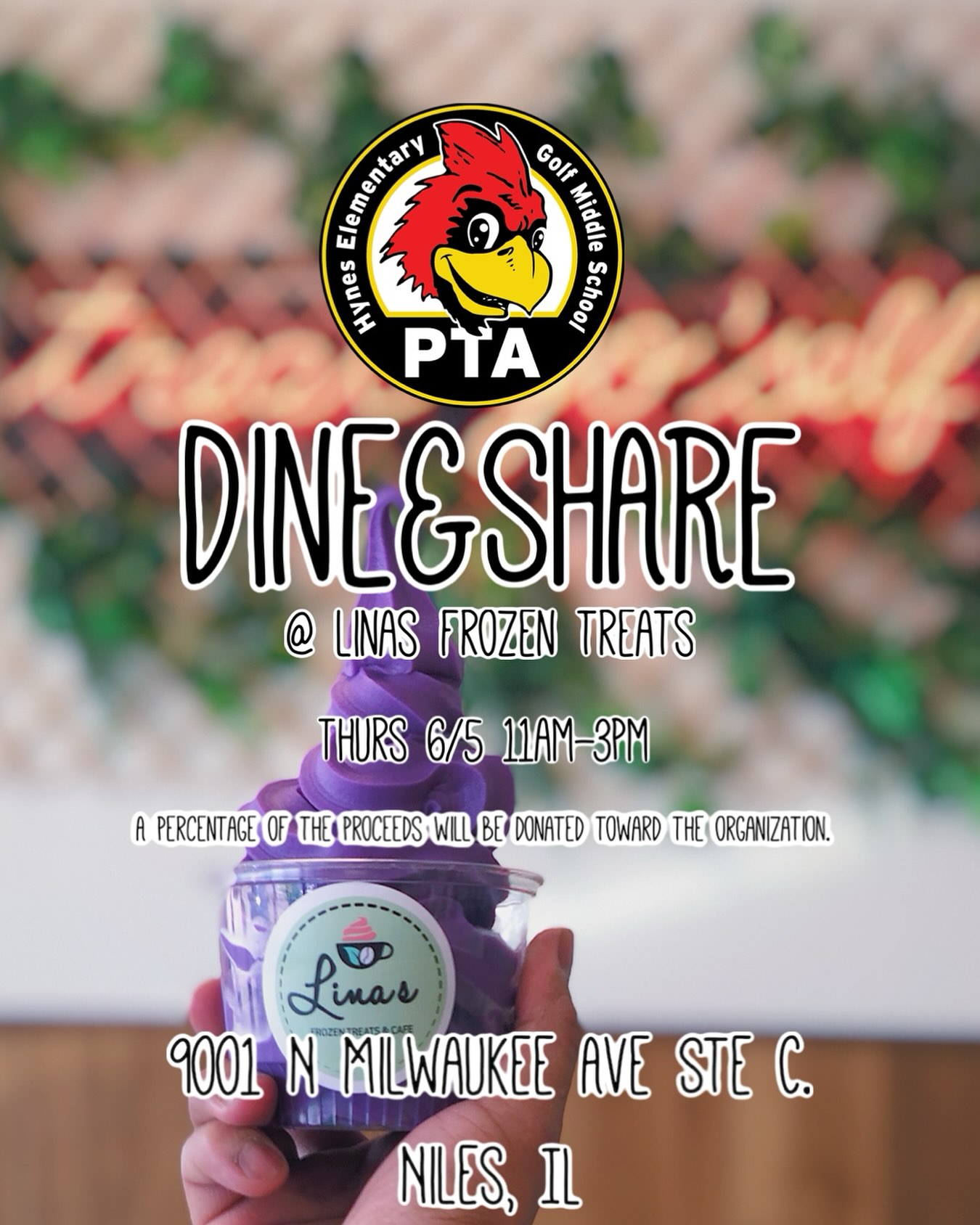Join us next Thurs for a fundraiser for Hynes Elementary! Come by the shop after the last day of school, percentage of the proceeds will be donated towards the PTA!