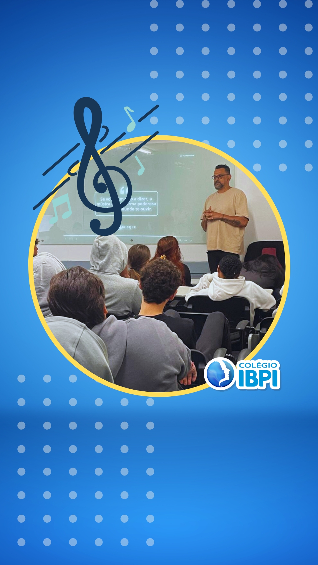 🎶✨ No último evento no Colégio IBPI, tivemos o privilégio de receber uma incrível palestra sobre produção Musical em parceria com a Bosque Musical @bosquemusical ! Foi uma manhã repleta de aprendizado e inspiração, onde exploramos o poder transformador da música. Como disse @miguelnetinho: "Se você tem algo a dizer, a música é uma forma poderosa de fazer o mundo te ouvir". E a Bosque Musical está oferecendo uma oportunidade imperdível para os alunos do IBPI!
Aproveite 20% de desconto na matrícula e ainda conte as aulas como disciplinas eletivas, enriquecendo seu currículo acadêmico enquanto se aprofunda na arte musical. Não perca essa chance de dar voz às suas ideias e talento. Venha fazer parte dessa jornada musical e inscreva-se já! 🎤🎼 #ProduçãoMusical #BosqueMusical #MúsicaNoIBPI #inspiraçãomusical