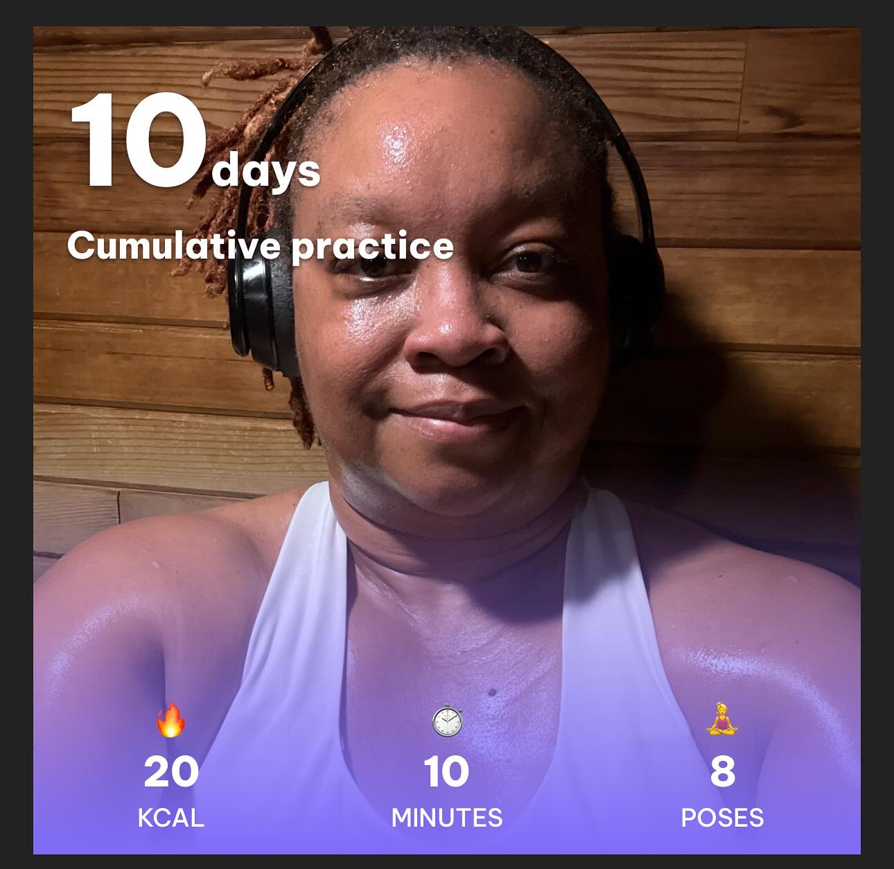 May 19th I started a 75 Day Challenge, focused on improved health and weight loss. I have lost 5 lbs just by being consistent with choosing fruit, veggies, and nuts for snacks… intentional gym workouts and started yoga. 💪🏽
Today is day 14 of the challenge and I added some detox elements, social media posting, and journaling to reset/restart documenting my life.
I’m excited for the challenge and changes this challenge will bring! #75DayChallenge #yoga #fitness #selflove