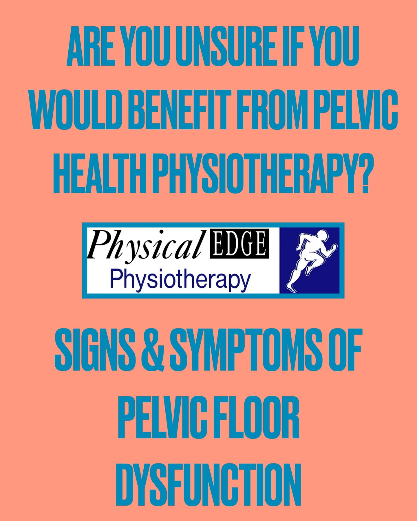 Could Your Symptoms Be Pelvic Floor Dysfunction?
Swipe through to learn common symptoms and know you’re not alone.
Book an assessment with Alyson, our pelvic floor physiotherapist at Physical Edge, to get the answers and support you deserve.
Online Booking:
https://physicaledge.noterro.com/book-online/practitioner/1272218/Alyson-Schwichtenberg
#pelvichealth #physiotherapy #pelvicfloordysfunction #womenshealth #menshealth