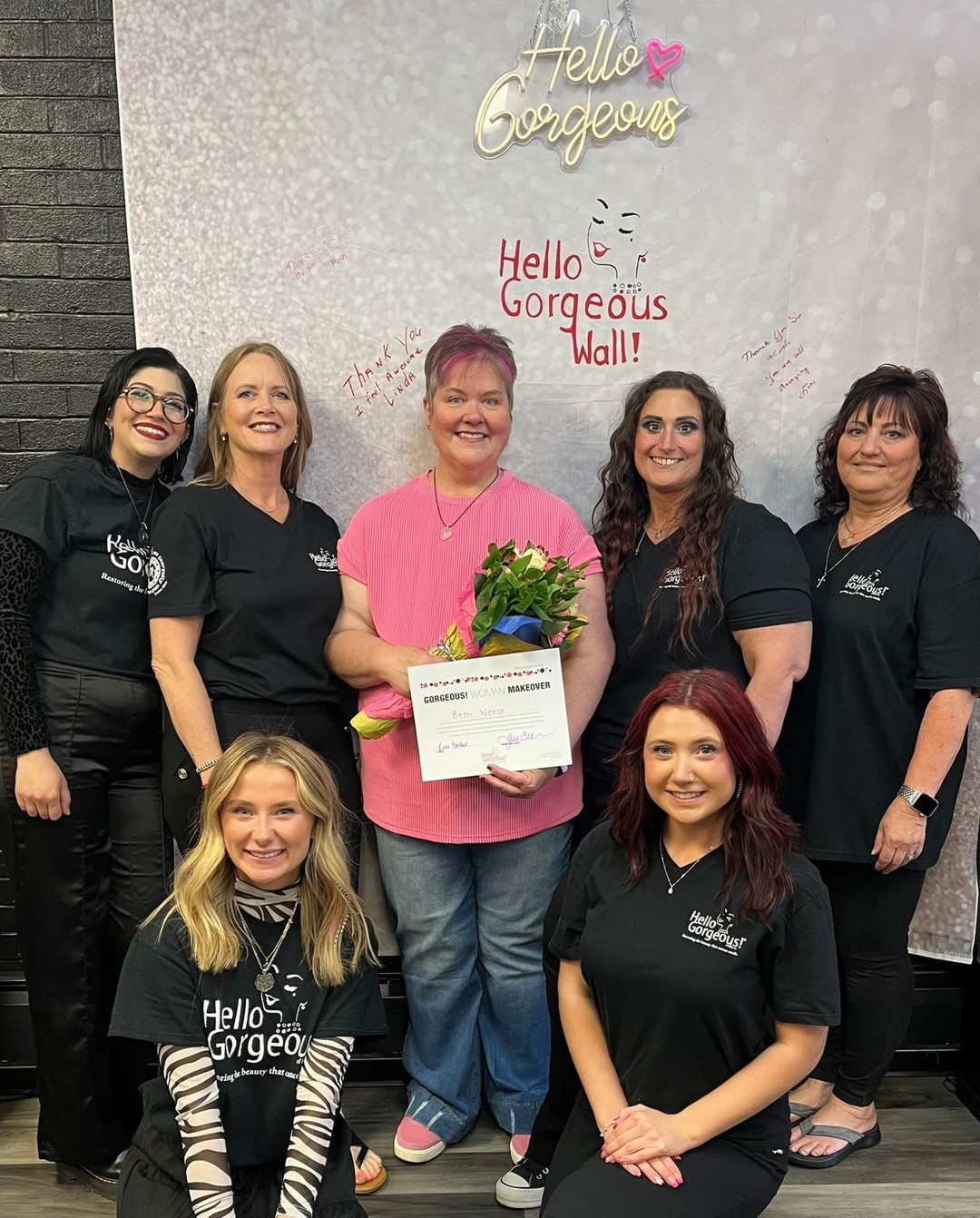 Today, we had the honor of wrapping one of our chairs — and our hearts — around an incredibly strong and inspiring woman.
She is currently undergoing treatment for Stage 4 Metastatic breast cancer, facing chemo, chemo pills, and weekly injections with remarkable bravery. This isn’t her first battle — she beat breast cancer once already in 2015 after a double mastectomy. But when a simple sneeze led to an unexpected x-ray last September, she was rediagnosed, and her world shifted once again.
Despite everything, she remains a radiant light in the lives of others. She’s a constant source of strength and support in the Butler, PA breast cancer community, always uplifting those around her even when she’s facing her own storms.
She is also surrounded by an amazing support system — her loving daughters and her devoted mother — who stand by her side every step of the way. And because her favorite color is pink, we were inspired to add beautiful pink touches in her hair today, celebrating her vibrant spirit and strength.
This Hello Gorgeous! makeover wasn’t just about hair, makeup, or a new look. It was about giving her a moment where she could feel pampered, special, and seen — a moment to lift her spirits and remind her how truly beautiful she is, inside and out.
To this beautiful warrior: You inspire us all with your positivity, resilience, and heart. You are loved, you are celebrated, and you are — most certainly — Gorgeous. 💖#hellogorgeous #hellogorgeousofhopeinc #avedasalon #cancermakeover #safemakeover #cancersucks