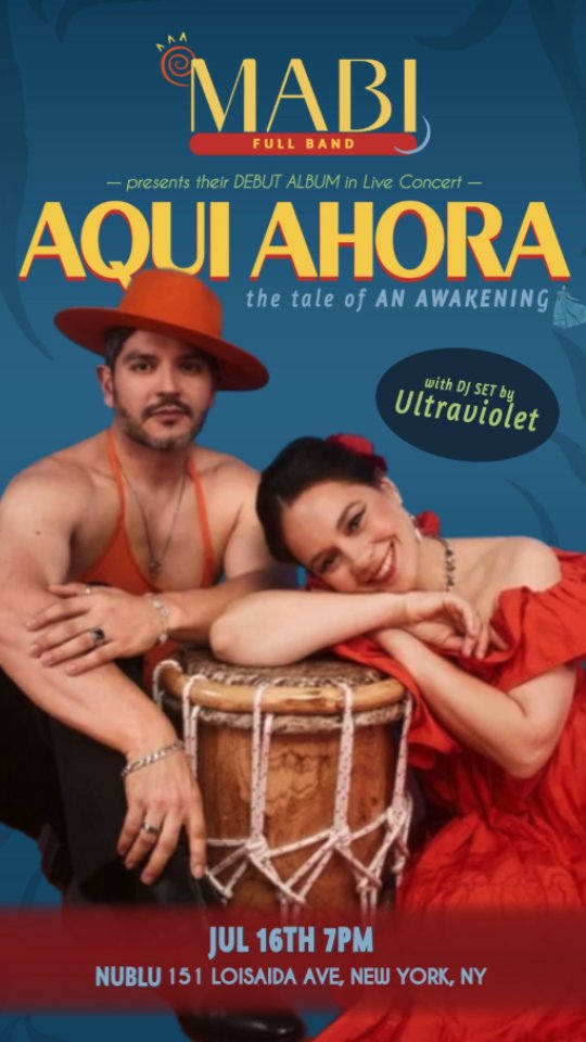 Comienza el final… ¡a lo MABI! 💃
El universo de 'Aquí Ahora’, nuestro album debut, lleva tiempo fermentando y ¡ya está listo para venir al mundo!
En Julio 17 se publicará oficialmente en todas las plataformas. Pero antes, queremos celebrar este gran momento en un evento exclusivo de pre-lanzamiento ✨
El miércoles 7/16 presentaremos 'Aquí Ahora' en vivo con MABI Full Band.
El concierto será en @nublunyc acompañados por los beats de @djultraviolet_ 🎧🎉
Es un momento muy especial para nosotros, pues este lanzamiento cierra el proceso de creación del album a la vez abre las puertas a un nuevo capítulo. 📖
Hemos trabajado con total entrega, dedicación y amor para crear cada detalle de 'Aquí Ahora'. Lo más bello de este proceso ha sido la oportunidad de colaborar con incontables artistas que han aportado su talento y creatividad a este álbum. 💞
¡Y queremos compartir toda esa energía contigo!
So, save the date!
📆 7/16
🕗 7pm
📍Nublu | 151 Loisaida Ave, NY
🎉 Les esperamos para ¡CELEBRAR A LO GRANDE! 🎉
#aquiahora #mabi #albumrelease #musiclaunch #newmusic #latinmusic #tropicalmusic #LiveMusicNYC #NYCMusic