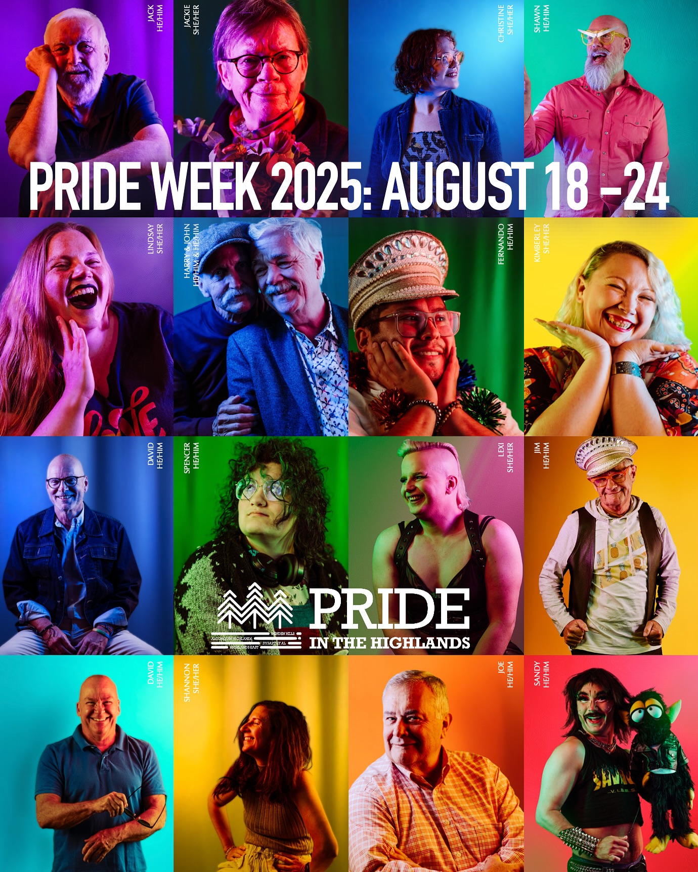 ❤️🧡💛💚💙💜
Mark your calendars!
🌈PRIDE WEEK 2025 is AUGUST 18th - 24th🌈
This is your open invitation to join in the celebration of vibrant diversity throughout the Highlands! Everyone is Welcome :)
Together We Rise