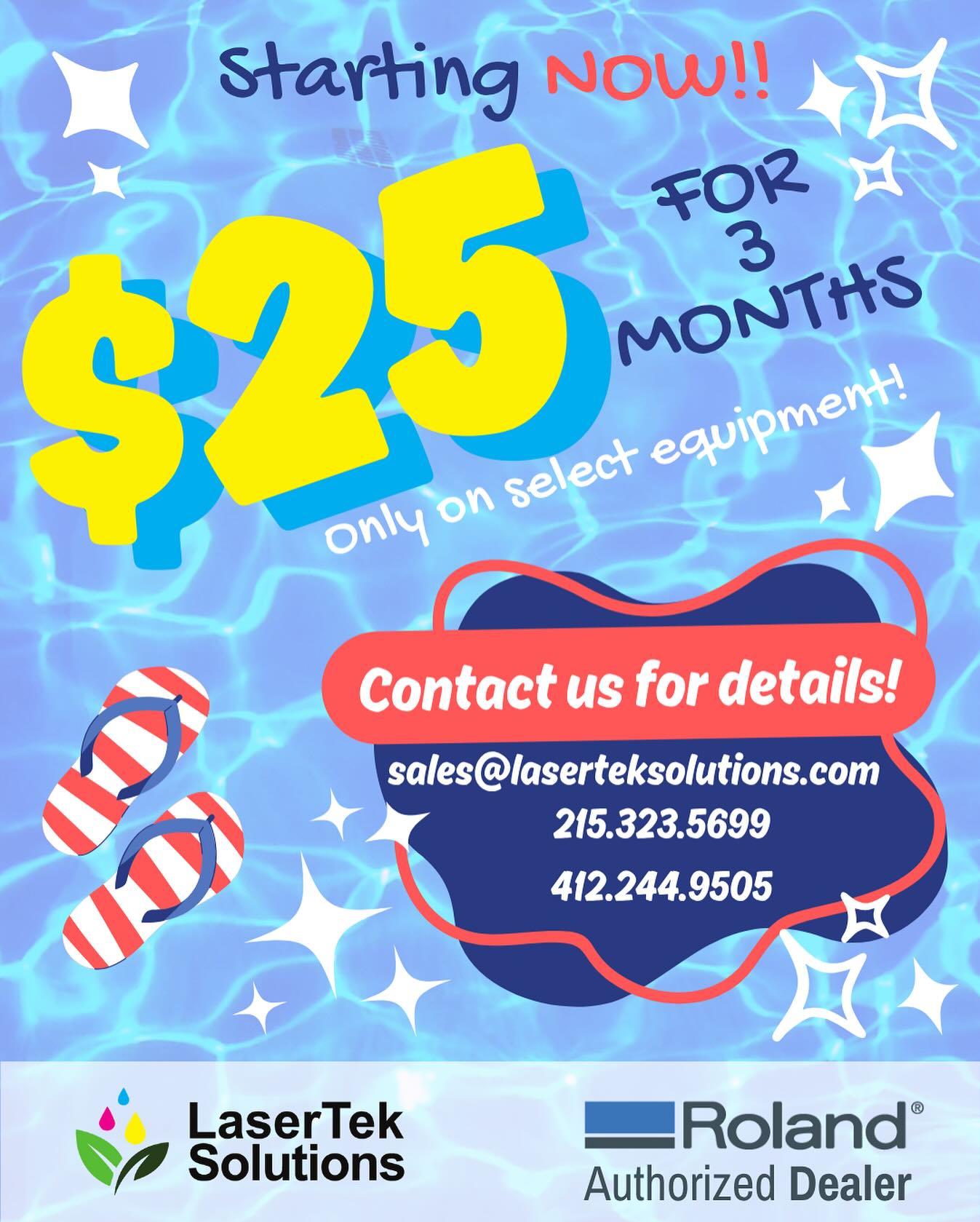 Our newest financing special makes quite the 🌊splash🌊 for summer! Grow your business without the hassle of expensive payments. Reach out to us, today!
💡Learn more: https://www.laserteksolutions.com/blank-1
#LaserTekSolutions #GrowYourBusiness