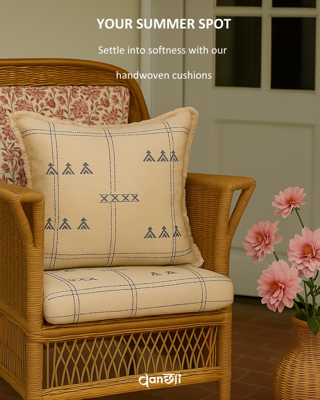 ✨ Your Summer Spot Awaits ✨
Settle into softness with our beautifully handwoven cushions, crafted to bring comfort and charm to every corner of your home. Perfect for lazy afternoons, cozy reading nooks, or peaceful porch moments. 🌿💛
🌸 Elevate your space with sustainable style.
🛍 Shop now at vanchai.in
#HandwovenCushions #SummerVibes #SustainableLiving #CozyCorners #HomeDecor #Vanchai #CraftedWithLove #EcoFriendlyStyle #MadeInIndia