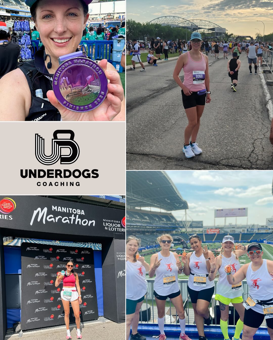 MANITOBA MARATHON RECAP
15 athletes across all events
▫️5km
▫️10km
▫️Half Marathon
▫️Full Marathon
▫️Relay
▫️Pace Leader
Results:
▪️Many PBs earned after months of consistency
▪️First time event for some
▪️Smart pacing, fuelling and execution. This takes months of practice and seeing it come to fruition and be nailed on race day is the best feeling ever.
▪️Training or tune up races for some toward future events
This group of athletes worked so hard through many months of practice, reviewing feedback and over coming challenges to get to the start line—I couldn’t be more proud.
Congratulations, Underdogs Athletes on completing your event—your months of sacrifice and dedication paid off, you’re amazing.
#runcoach #uesca #athletes #marathon #marathoner #onlinecoach #community #manitobamarathon #personaltrainer #manitoba