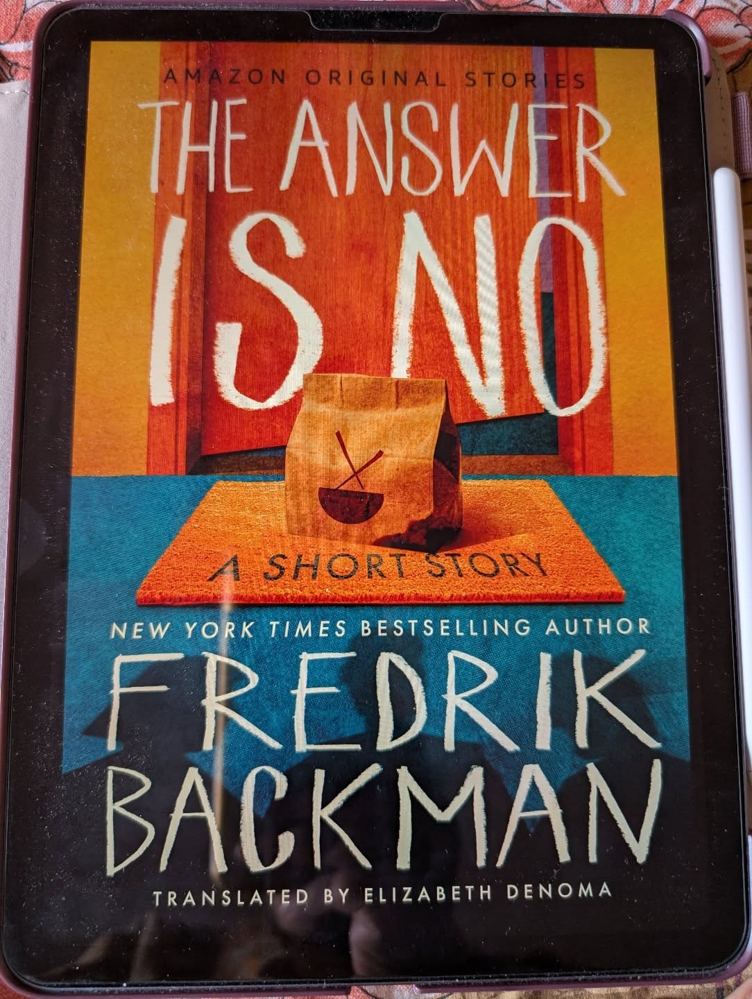 I have been experiencing a bit of a reading slump recently. Hope to get out of it with this book. I have read Backman's A Man Called Ove and loved it- one of the most beautiful books I read. It has also been sometime since I read for leisure online. I hope that "The Answer Is No" would be just as beautiful as the previous work I have read.
#currentlyreading #currentreads #onlinereading #amazonoriginal #amazonoriginalstory #fredrikbackman #theanswerisno #amancalledove #PagesUnlimited #pagesunlimitedbooks #pagesunlimitedreading #bangalorebookblogger #bangalorereaders #bangalorebloggers