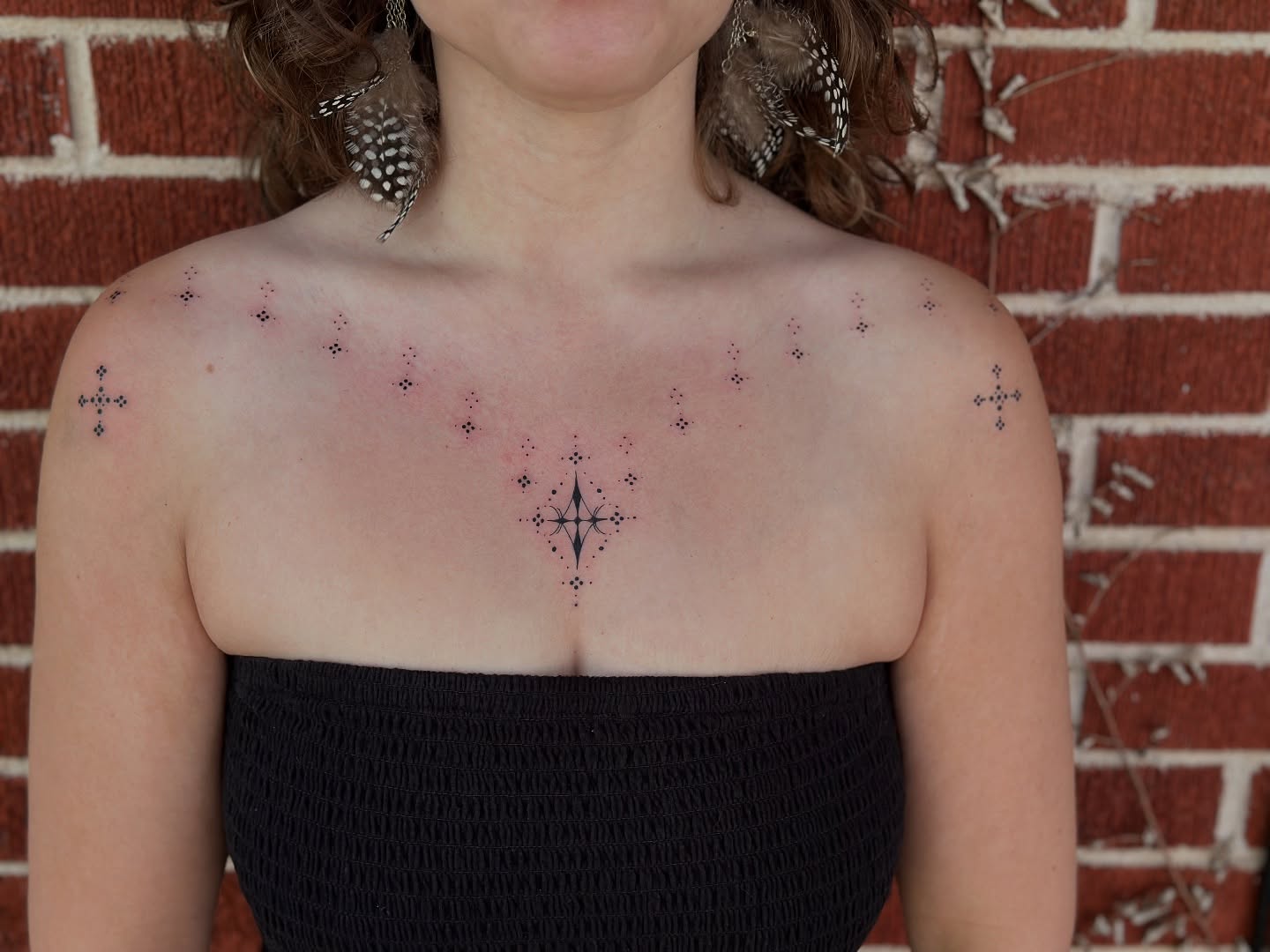 Booking Austin, TX Now! Delicate chest piece with some shoulder ornamentals 💗 would looove to do more like this and will be sharing some chest piece options in my story and highlights soon 🙏🏼 ~ DM or go to the l1nk in the bio to book 💋
.
.
.
#ornamentaltattoos #austintattooartist #atxtattoo #atxtattooartist #austintexas