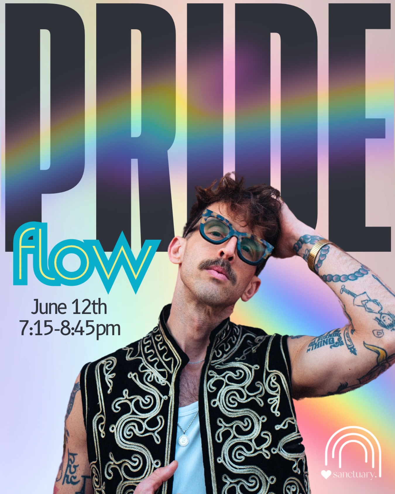๐ Pride Month Special: The Nightcap with Troy Akers โ A Celebration of Radical Self-Acceptance
Join us on June 12th - 7:15-8:45pm ๐ฅณ
In honor of Pride Month and the spirit of Radical Self-Acceptance, Sanctuary is proud to offer a special yoga experience led by Troy Akers. This all-levels candlelit flow is a joyful celebration of authenticity, resilience, and self-expression.
Troy will guide his signature class โ The Nightcap โ a 75-minute warm vinyasa flow set in a cozy 82โ85ยฐ room. Expect a powerful yet grounding practice that integrates dynamic movement, light core work, mindful breath, and deep rest. The class includes 60 minutes of energizing flow, followed by 15 minutes of meditation and savasana to ease you into stillness.
A portion of the proceeds will benefit the Oasis Centerโs Just Us Program, supporting LGBTQ+ youth in our community.
Come as you are. Move with intention. Leave empowered.
All levels welcome.