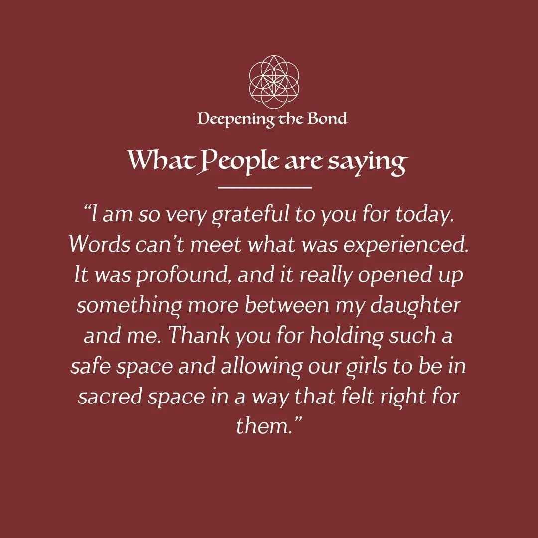 What people are saying: One mother told me how this day opened something profound between her and her daughter and how held they both felt in that safe, sacred space.
That’s exactly why Deepening the Bond exists: to create moments of true connection, presence, and joy.
Sunday 27 July, near Bath
Link in bio to learn more and reserve your place.
#WhatPeopleAreSaying
#MotherDaughterRetreat
#DeepeningTheBond
#SacredConnection
#WomenSupportingWomen
#HeartSpace
#PresencePractice
#IntentionalLiving
#CircleOfWomen
#SoulfulParenting
#FeminineWisdom
#SharedStories
#LaLunaDevi