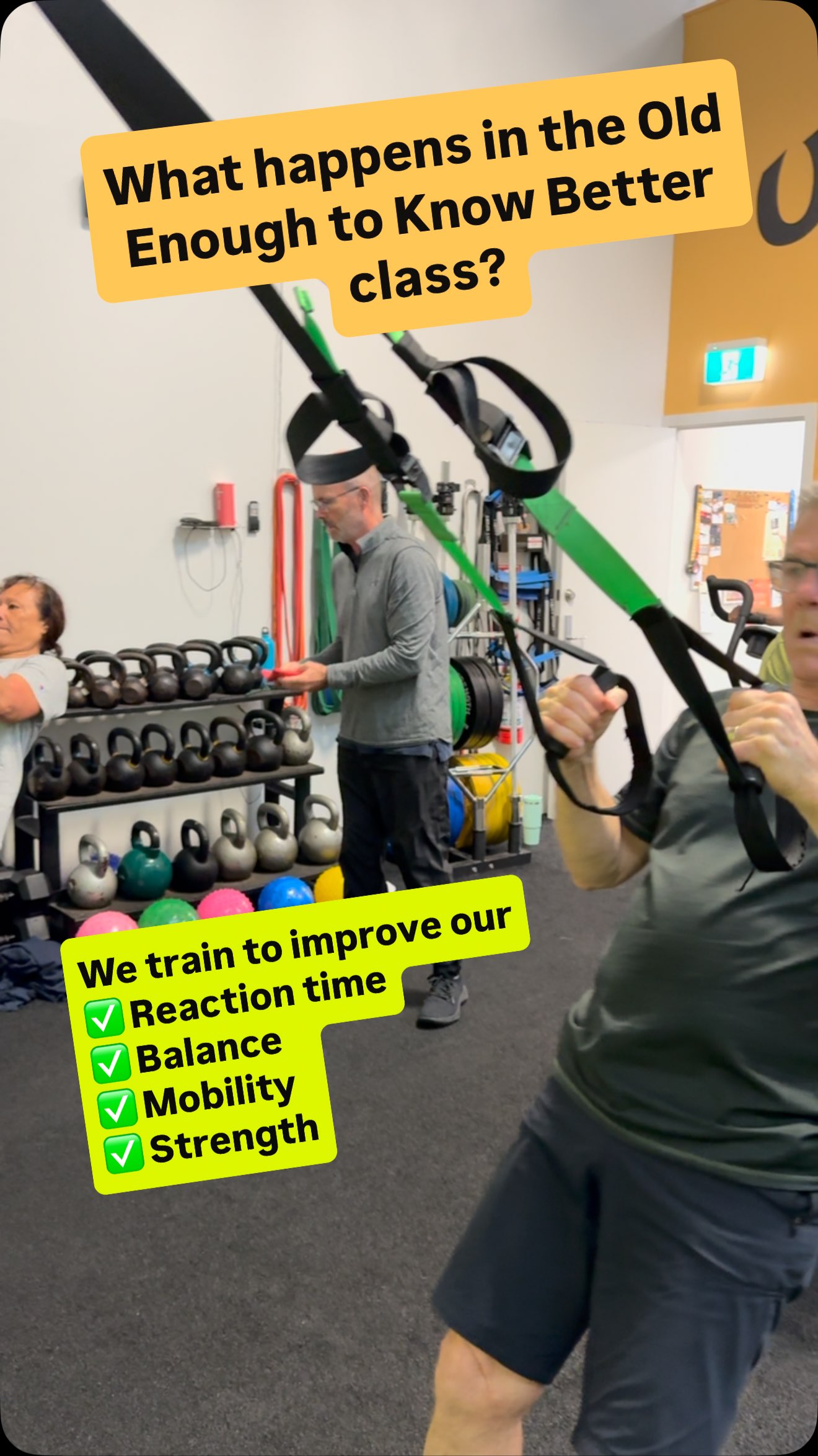 Our Older Adults (65+) classes are designed to strength the skills and movements we will need in everyday living. 
Keen on joining us? Hit the UnrulyCompany.co.nz website and grab your pass! We’ll see you every Tuesday at 9:30am!