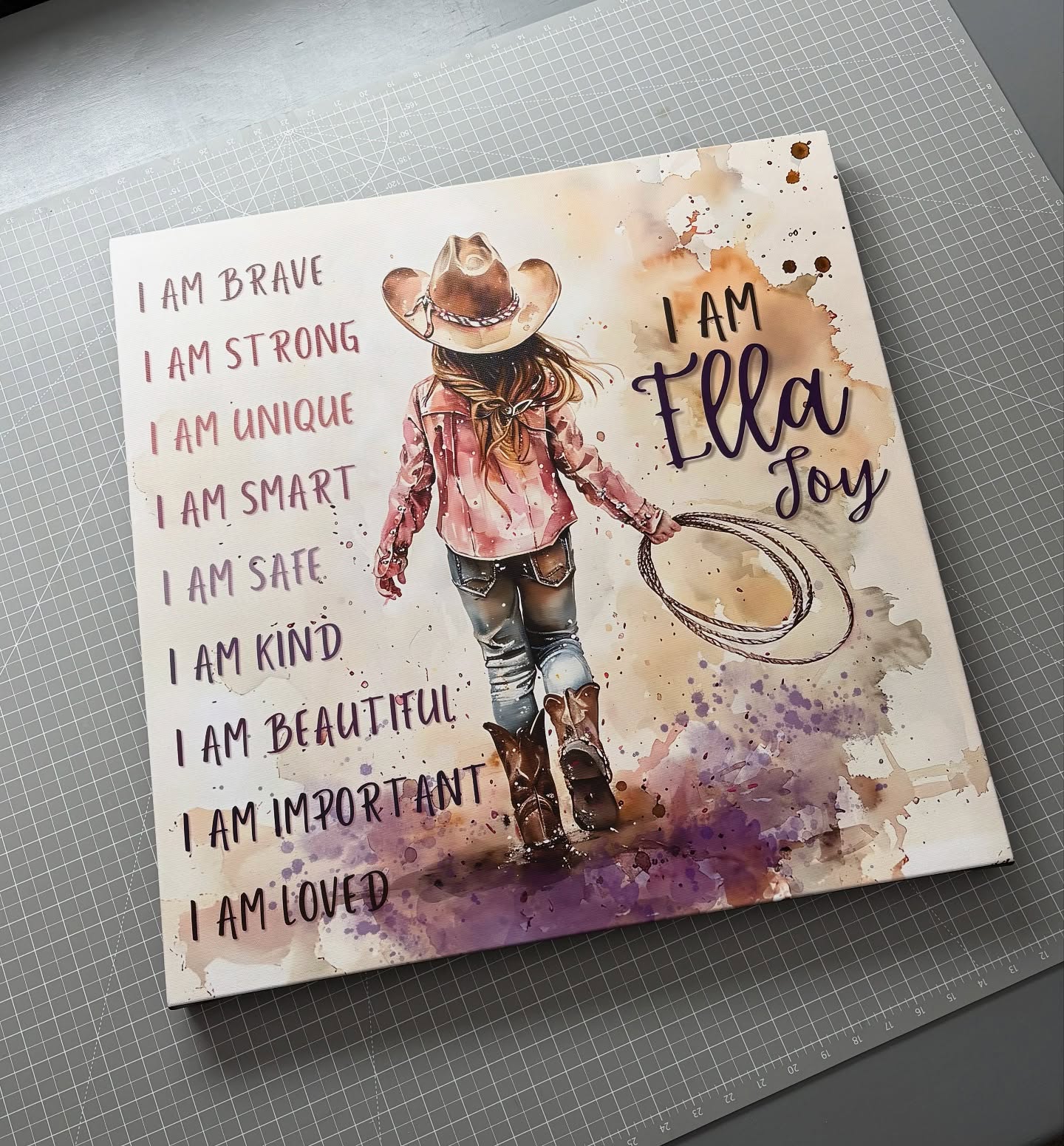 Perfect for the little cowgirl in your life! 💜 #empowerment
Customized wall decor with a personal touch.✨
>1.5” depth
>black edge
>satin finish
>size 24x24
>custom design
#natsprintingco #canvasprints #okotokssmallbusiness #canonimageprograf #okotoksmoms #okotoksmamas