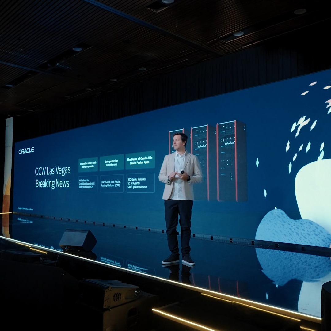 En la antesala de una nueva edición del Oracle Data & AI Forum 2025, los invitamos a recordar lo que fue el tremendo evento del año pasado.
En 2024 vivimos una jornada llena de conversaciones clave sobre el futuro de los datos y la inteligencia artificial, con la participación destacada de Ignacio Briones.
¡Revive con nosotros los mejores momentos de esta experiencia única… y prepárate para lo que viene este 2025!