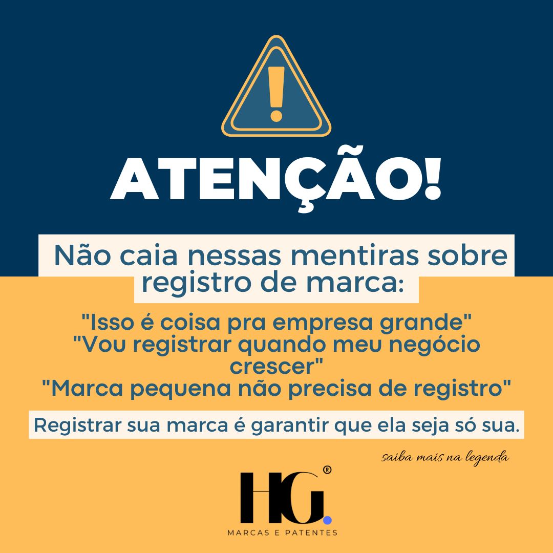 🚨 Atenção, empreendedores!
Não caia nessas mentiras sobre registro de marca:
❌ "Isso é coisa pra empresa grande"
🔎 Qualquer negócio, de qualquer tamanho, precisa proteger sua marca.
❌ "Vou registrar quando meu negócio crescer"
⏳ Esperar pode custar caro — alguém pode registrar antes de você!
❌ "Marca pequena não precisa de registro"
⚠️ Toda marca que tem valor (e a sua tem!) merece proteção.
💡 Registrar sua marca é garantir que ela seja só sua.
Fale com a HG Marcas e Patentes e evite dores de cabeça no futuro!
#registrodemarca #empreendedorismo #marcaprotegida #hgmarcasepatentes