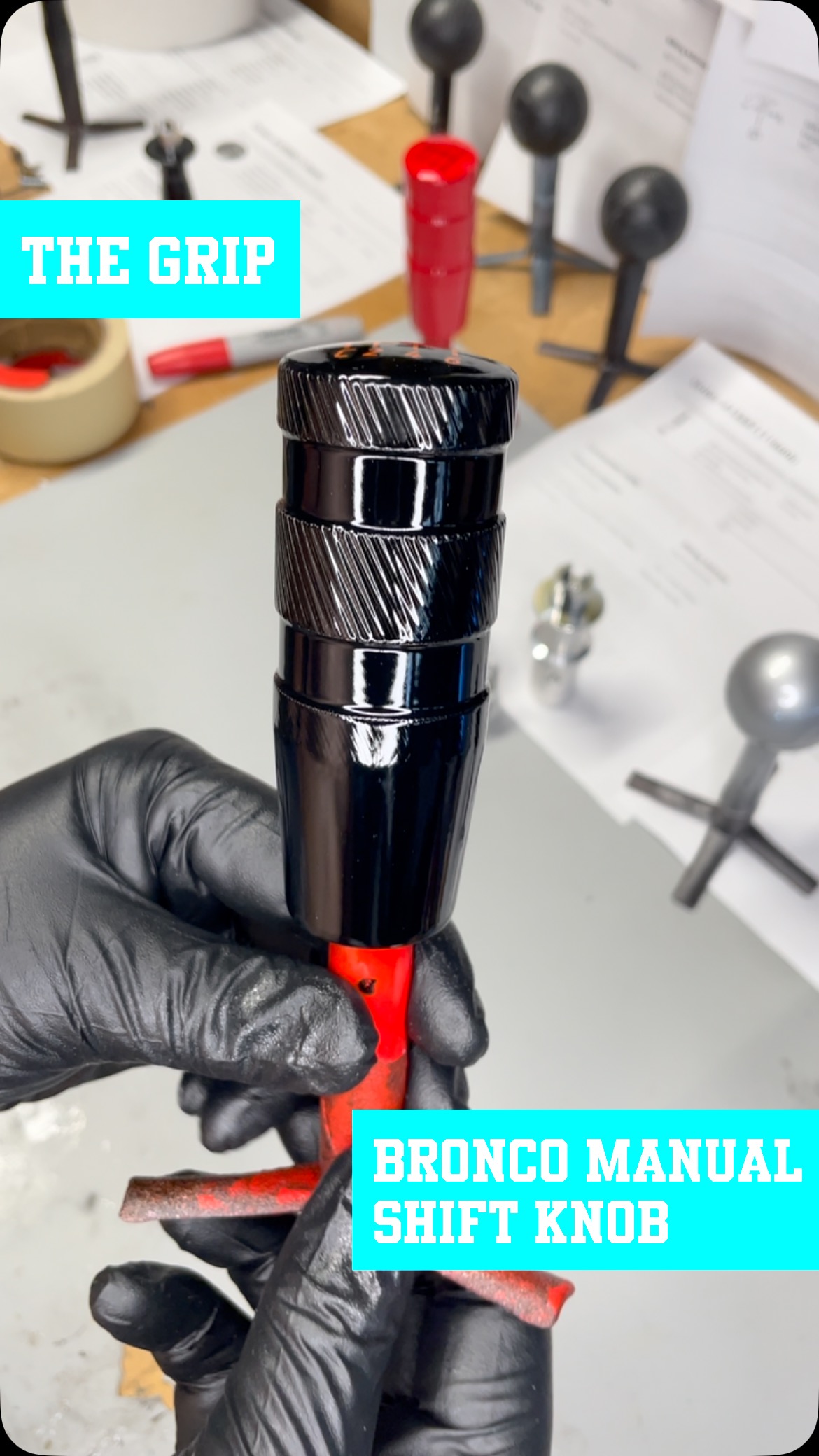 Another beautiful THE GRIP for BRONCO.
This one is in Black with orange #engraving on top.
I want to do something really custom@color with this one. Order one for your car!!! #wmgarage #shiftknob #custom #shifter #whitemadness #ford #whitemadnessgarage #bronco