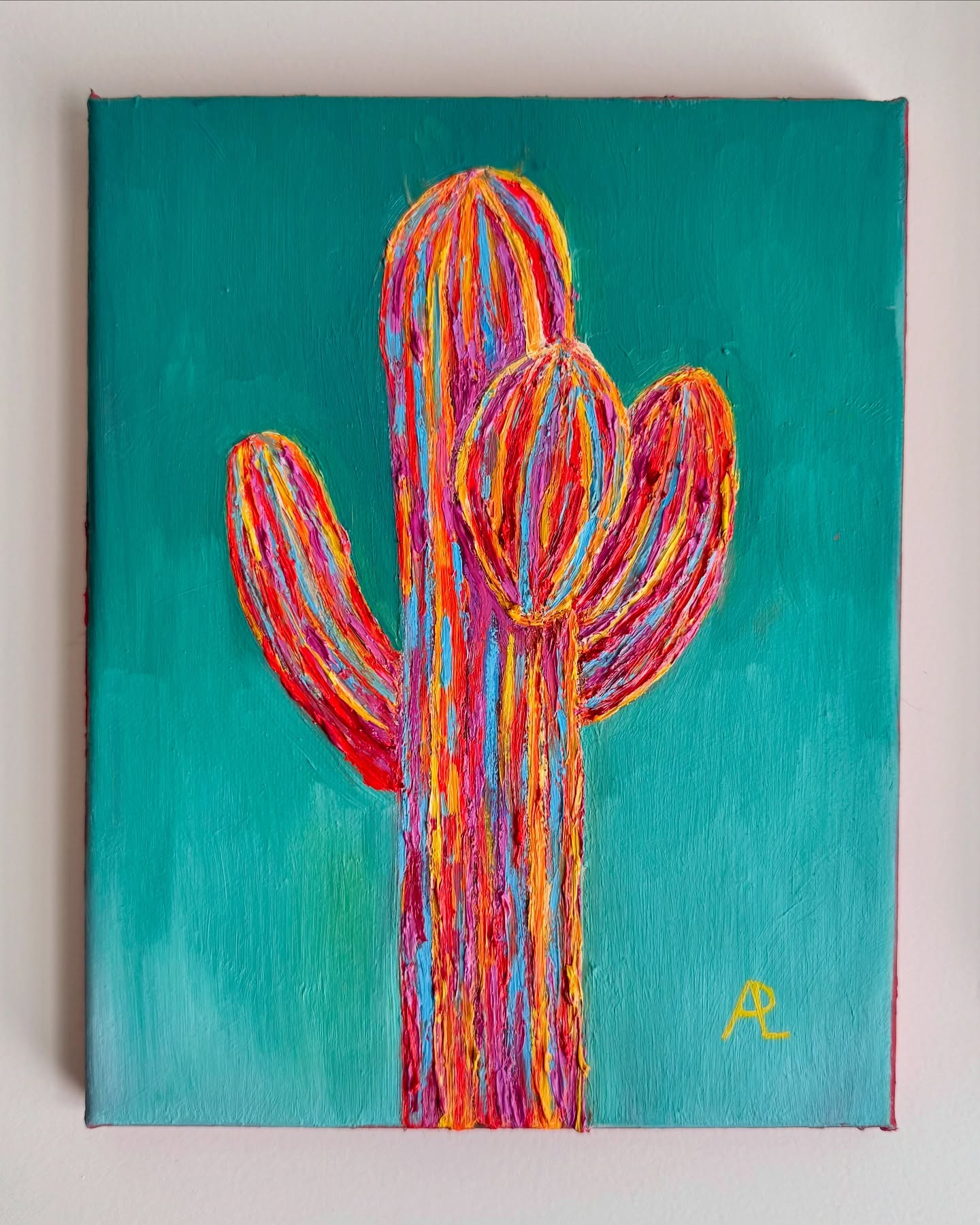 No Name
Oil paint on canvas, 2025
.
.
.
#OilPainting #CactusArt #ColorfulArt #BrightColors #PaintingOfTheDay #ArtistOnInstagram #ContemporaryArt #BoldBrushstrokes #ArtLovers #ModernOilPainting #CactusLovers #DesertVibes #SucculentArt #CactusPainting #DesertBloom #PlantArt #NatureInspiredArt #InstaArt #ExplorePage #SupportLocalArtists #ArtCollectors #ColorPop #ArtDaily #ArtShare #AestheticArt #VibrantArt #PaintingInspo
