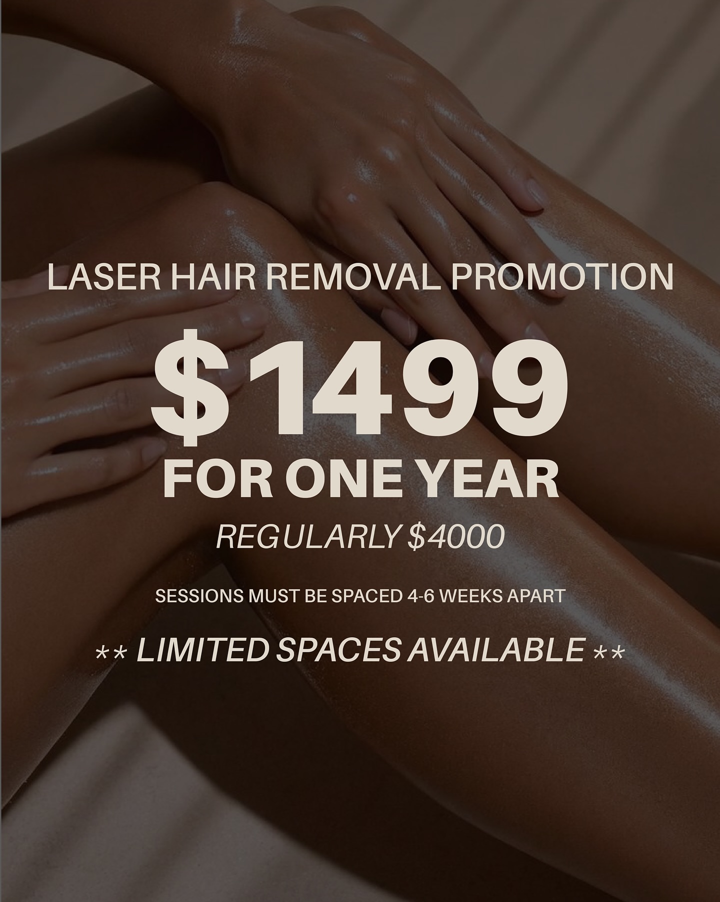 ✨ Smooth skin all year long? Yes, please!
Now offering 1 year of laser hair removal for only $1499 (regularly $4000)! Sessions spaced 4–6 weeks apart.
📍 Limited spaces available – don’t wait!
📞 Call Dr. Dupon Aesthetics to book now!
#LaserHairRemoval #DrDupon #SmoothSkinGoals #SkincareSpecial #AestheticDeals