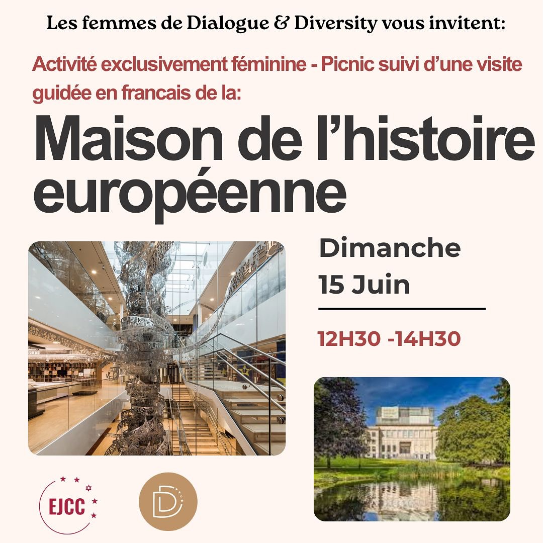 Pas de plans pour dimanche ? Nous en avons un pour vous, mesdames !
Si vous n’avez rien de prévu ce dimanche, rejoignez-nous pour une visite du Musée de l’Histoire européenne ! Une belle occasion de découvrir ensemble des histoires fascinantes, des objets uniques et les moments-clés qui ont marqué l’Europe.
Une sortie culturelle entre femmes — conviviale, enrichissante et pleine de découvertes !
Ne manquez pas ça!