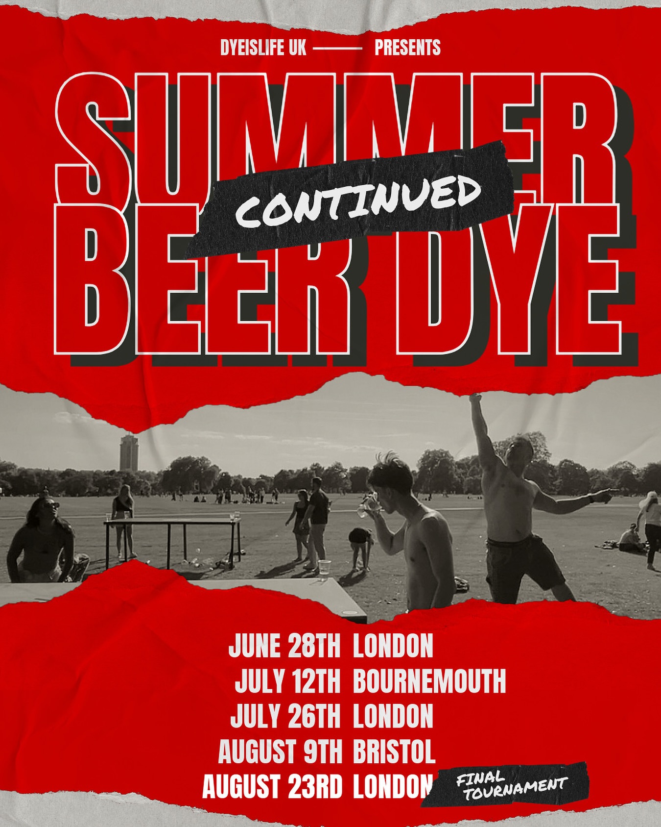 ๐ฒ Final event dates released!! ๐ฅ
Save the dates in your diaries for our final events of the summer, especially the end of year tournament!! ๐ฏ
Join the WhatsApp group chat in our bio to stay up to date with all the latest information ๐
Letโs run tables people!! ๐ซถ๐ผ
#dyeislife #beerdie #dye #sports #drinking #games #university #students #socials #unisocials #drinkinggames #freshers #beerpong #beer #events #stag-do #summer #outdoorgames