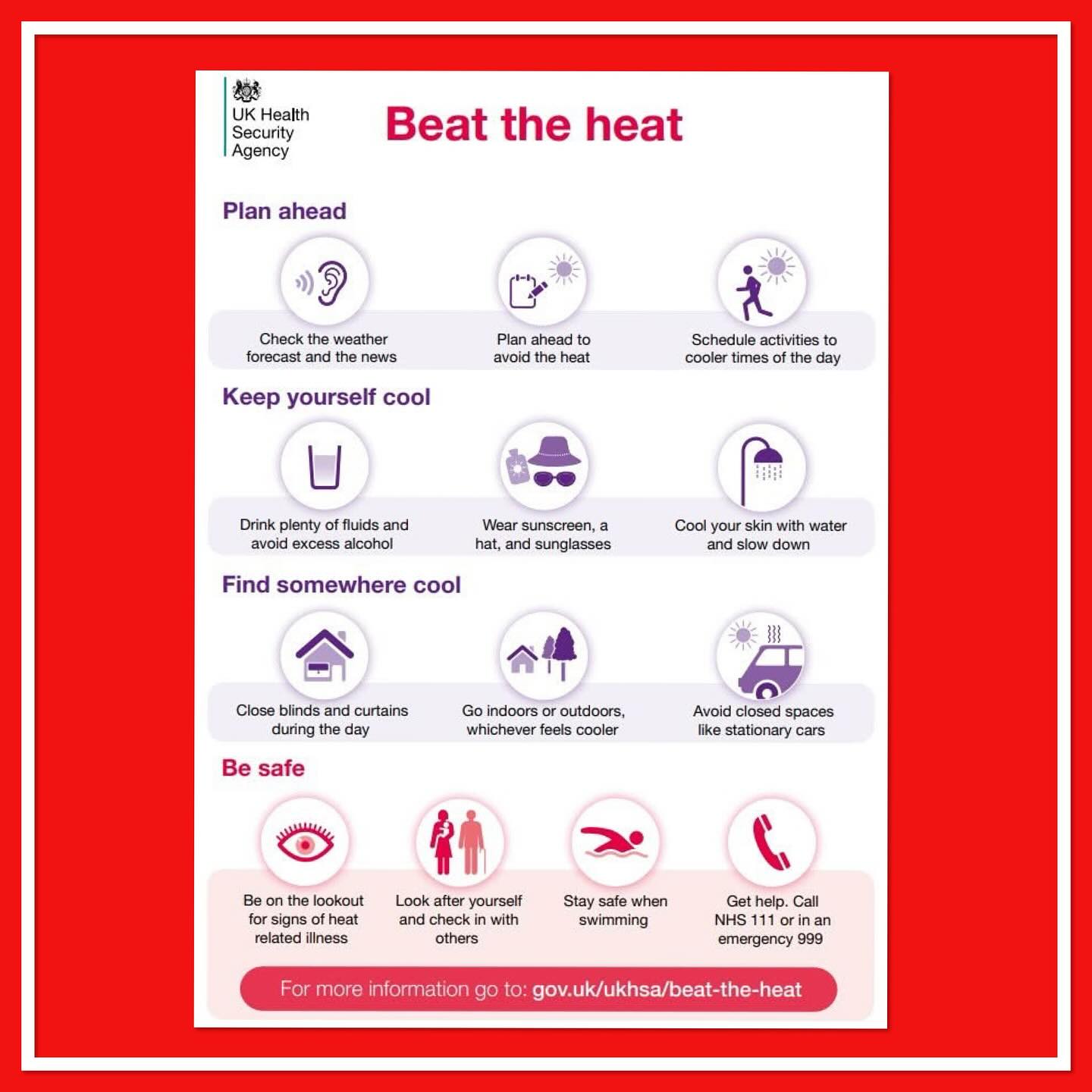 Beautiful, if a tad hot, weather continues ☀️🔥