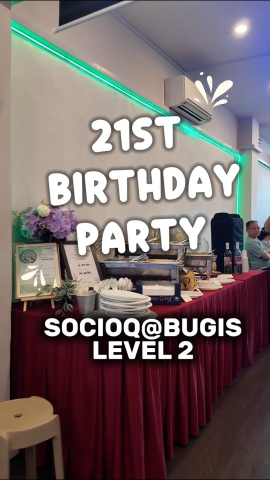 She turned 21 and we turned up!
Another dreamy birthday celebration at SOCIOQ@Bugis, Level 2!
From laughter to late-night vibes, this party had it all.
Planning yours? Let’s make it unforgettable 🥂✨
#SOCIOQBUGIS #21stBirthdayParty #BugisEventSpace #EventVenueSingapore #SGBirthdayCelebration #CosyEventSpace #SmallEventsSG #CentralLocationSG #BirthdayGoalsSG