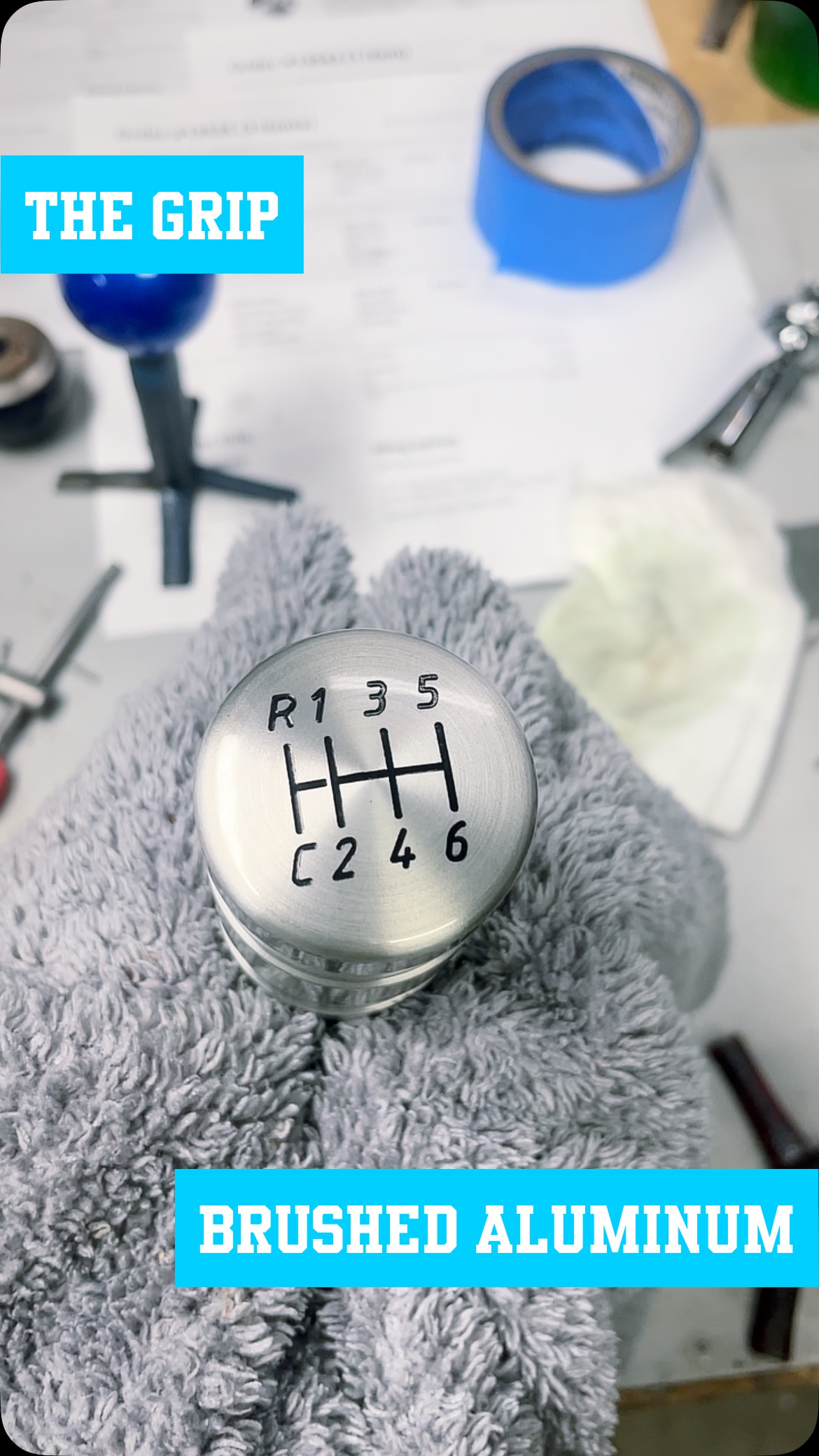 Another beautiful THE GRIP custom finished in brushed aluminum. Clear coated for extra protection and engraved with manual pattern. #great #engraved #shifter #wmgarage #shiftknob #whitemadness #engraving #ford #bronco #shifterkit