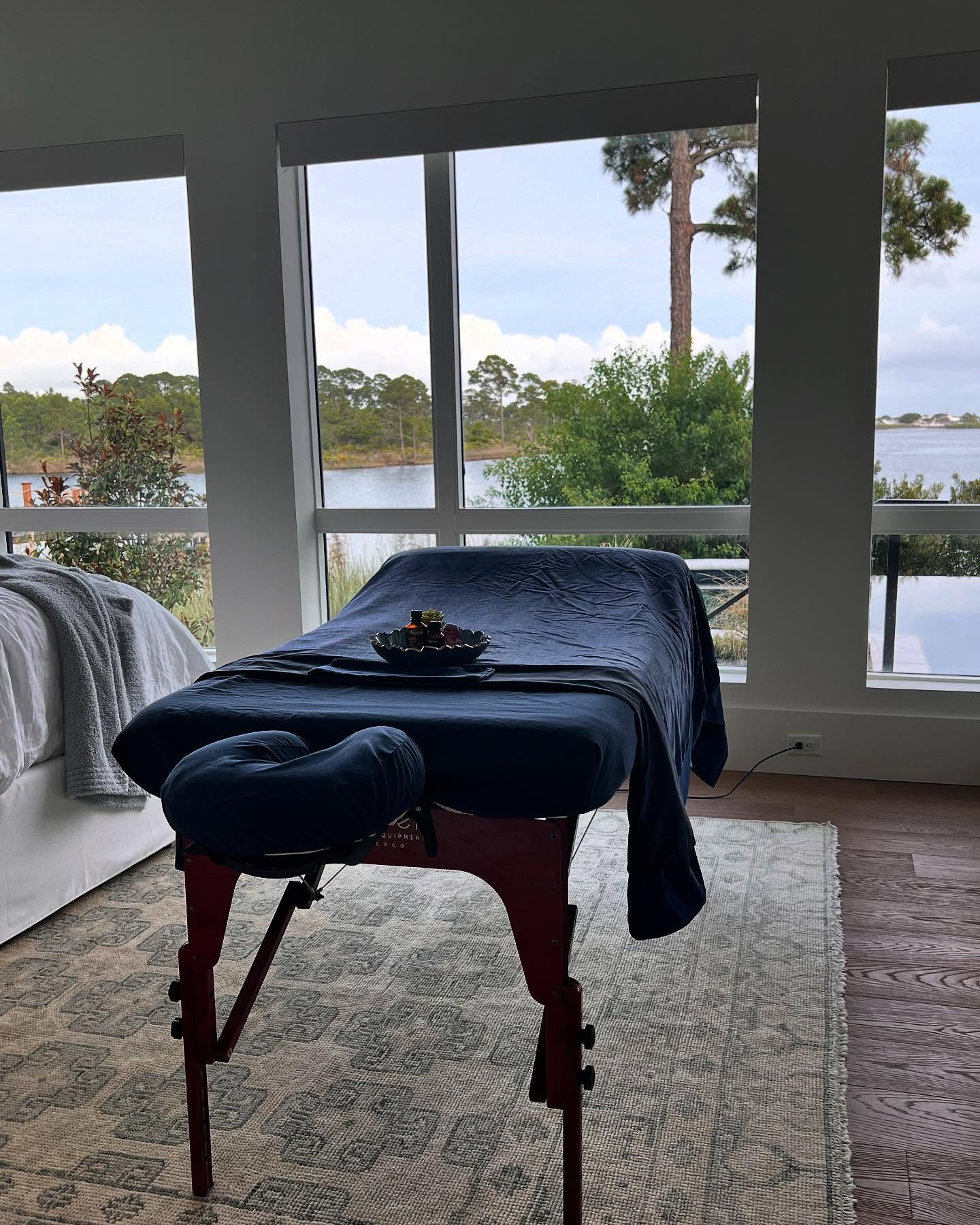 Calm. Peace. Serenity. Brought to you at home with a mobile massage. Noisy place? No worries, we have noise canceling headphones to help. Let us take the work out of bodywork for you.