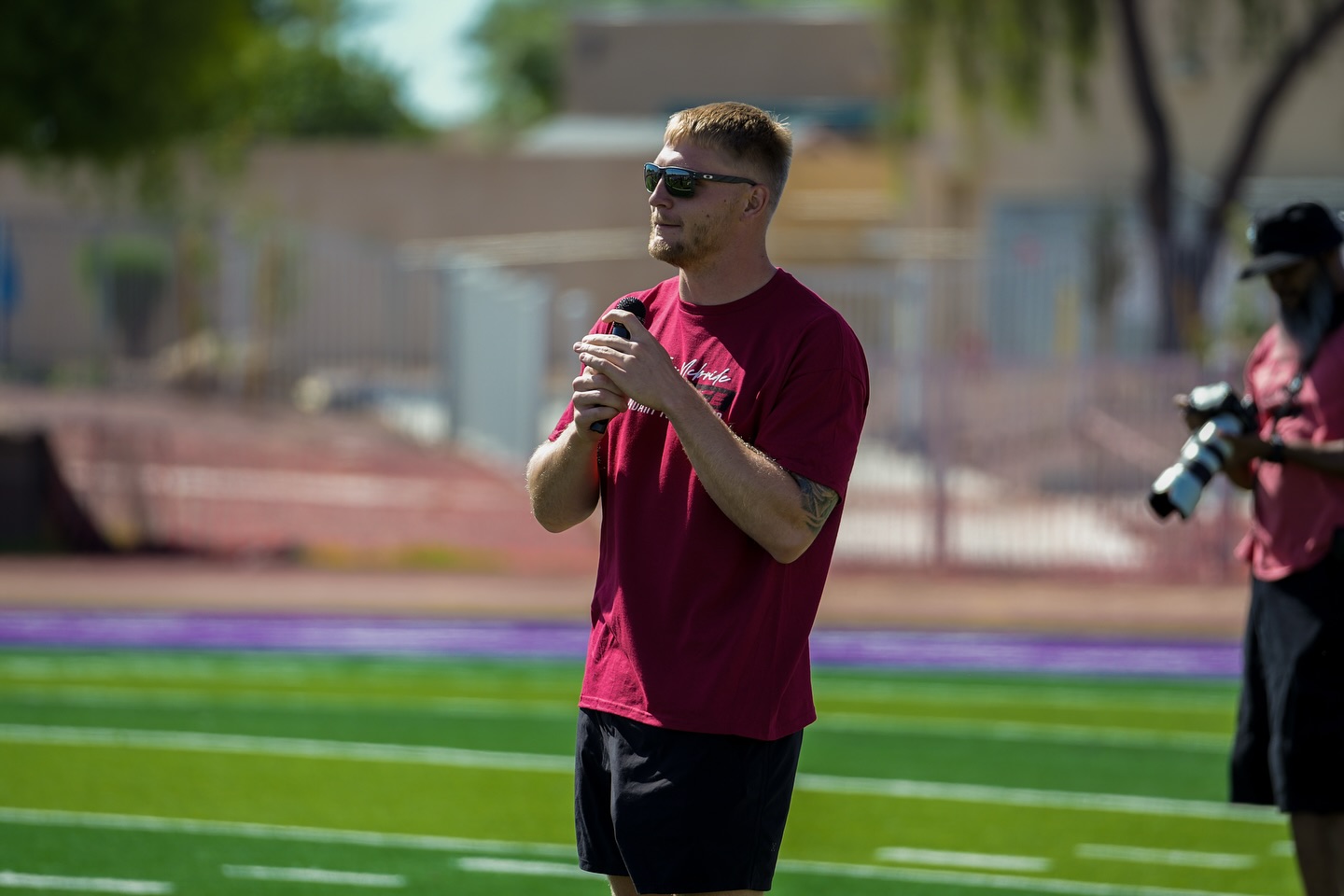 Sun’s out, smiles out! 😎☀️ Nothing but good times, great plays, and even better vibes at Trey McBride’s Youth Football Camp! Want to see more laughs and action shots? Join the Facebook group to catch all the photos! 📸 Let the fun shine on! #CampGlowUp #SunnysideUp #TreyMcBrideFootball” #lsx #legendarysportsxperiences