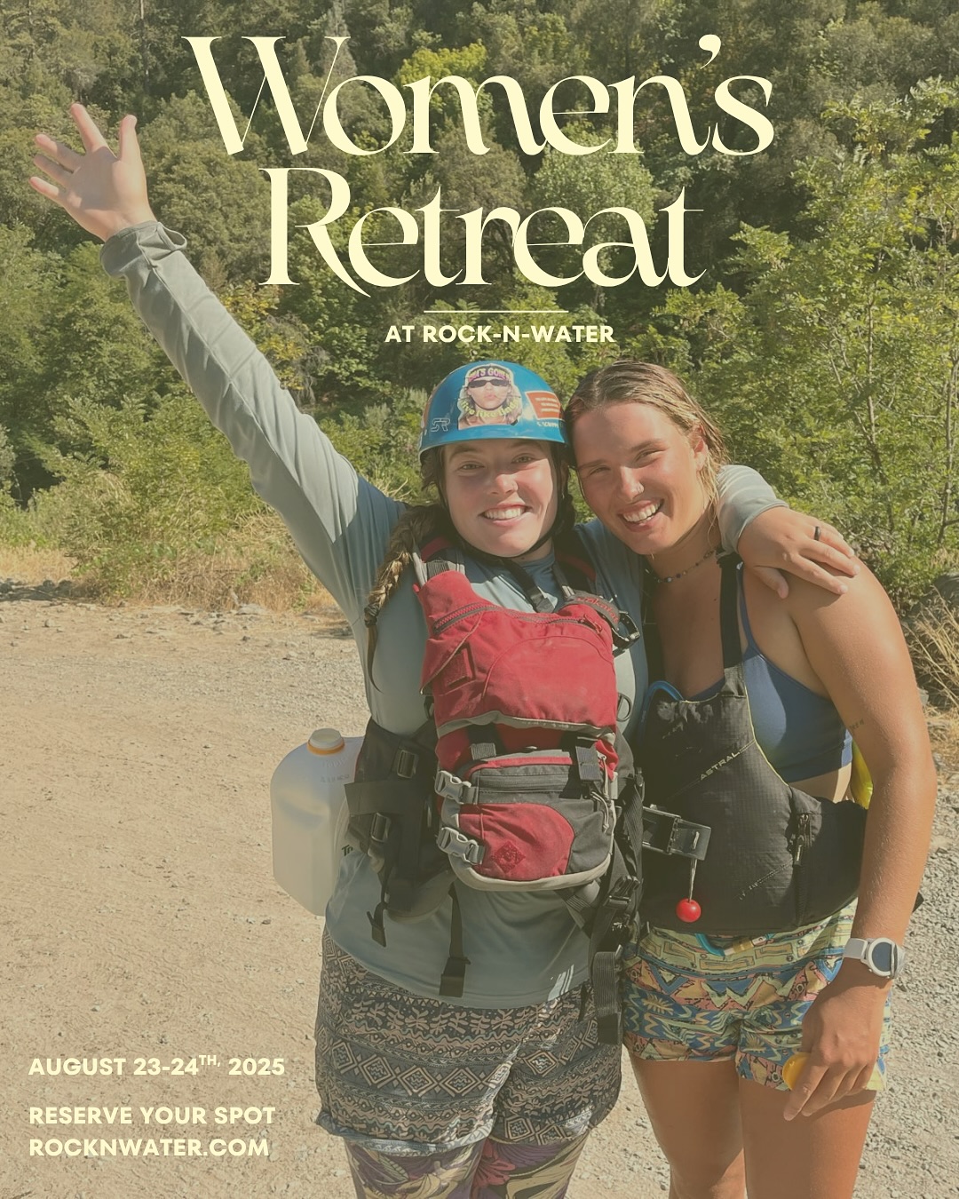Escape the routine and recharge at Rock-N-Water’s Women’s Retreat 🌿 A weekend designed just for women!
You’ll spend one day rafting Class III rapids, another canyoneering through stunning terrain, and a night camping under the stars. With meals covered, space to rest, and time to connect with God and other women, it’s just the reset you’ve been looking for! 🌊
📍 Lotus, CA
📅 August 23–24, 2025
Grab your spot and bring a friend! Link is in our bio.