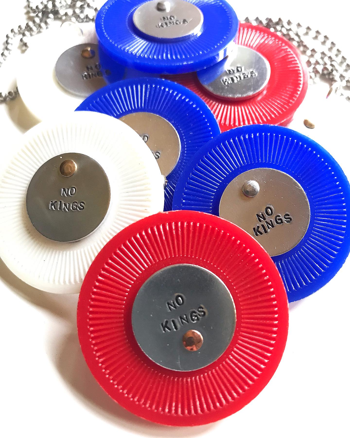 I will have these with me tomorrow June 14 for the No Kings rally in Madison, exercising my constitutional right to protest. Fund the VA not a military parade. #nokings #happypridemonth #impeach47