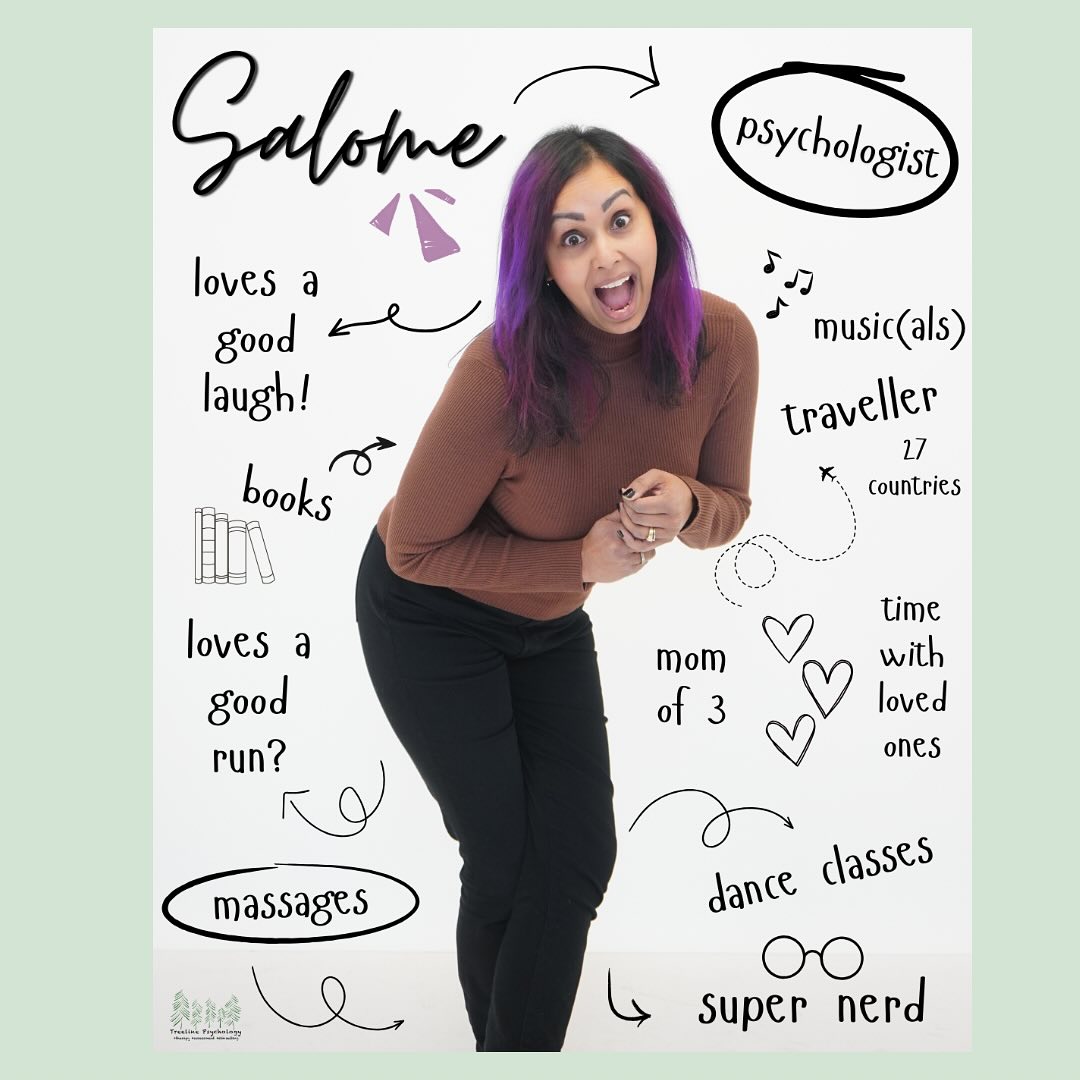 Get to know your therapist!
Learn more about Salome here: https://ymmcollaborativepractice.janeapp.com/#/staff_member/11
Find us at: www.ymmcollaborativepractice.com
#alberta #therapy #individualtherapy #YMMCollaborativePractice #ymm #YMMMentalHealth #couples #individual #psychologicalassessments #psychologist #therapists #familytherapy #traumatherapy #playbasedtherapy #albertatherapists #albertapsychologists #mentalhealth #ymmtherapy #counselling #ymmcounselling