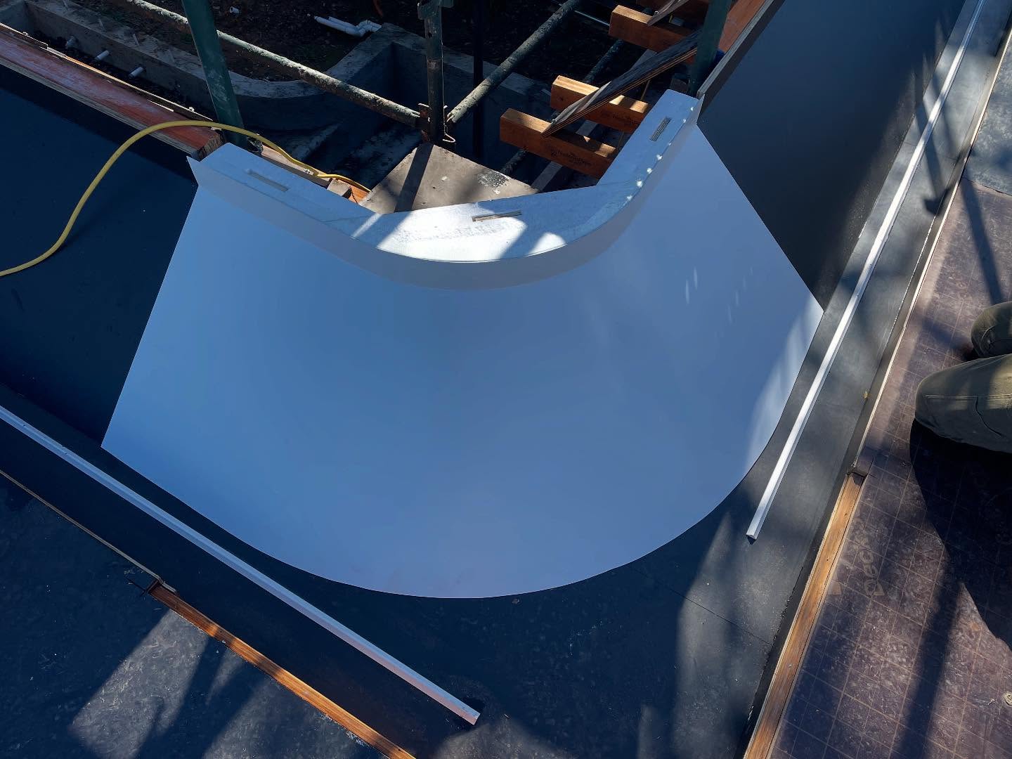 Complex shapes in concrete formwork. No problem.. contact Bespoke formwork.. no project to big or small.#bespokeformwork #curvedslabedge #customshapedconcrete #concretedesign #concreteconstruction #concretearchitecture #concretefeatures