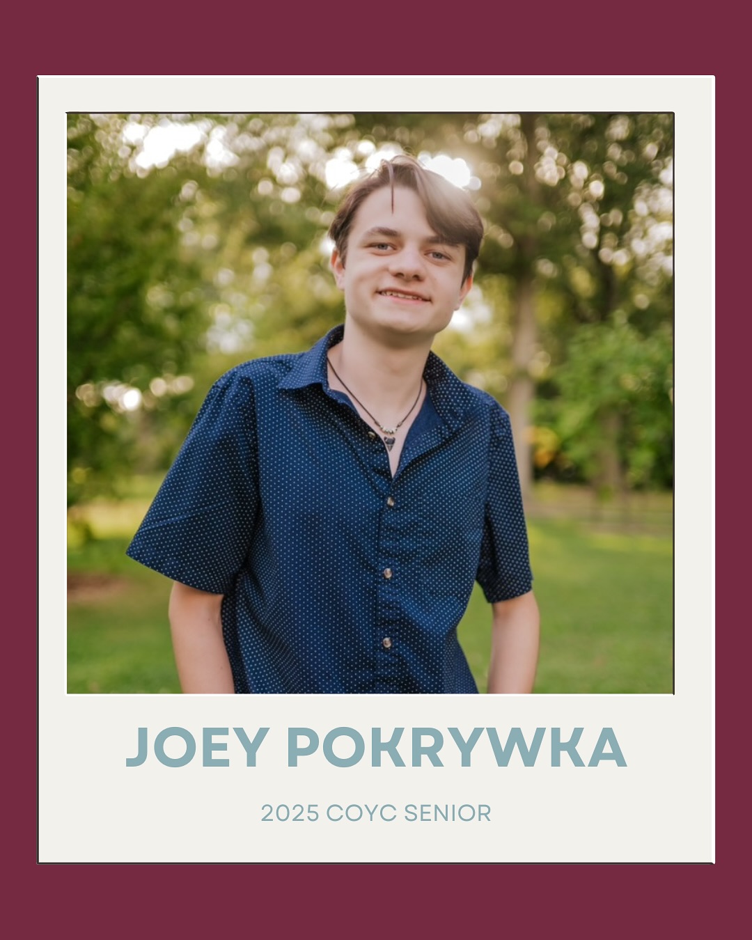 Join us as we celebrate our 2025 seniors! Joey joined COYC his junior year. Joey’s favorite memory with COYC was singing with The Cleveland Orchestra and Chorus for the Holiday Concerts. His favorite musical moment with COYC was singing Goodnight Moon by Eric Whitacre.
Are you thinking about joining COYC? Joey says, “Don't be afraid to take risks and always look for new opportunities.”
Join us in celebrating Joey!