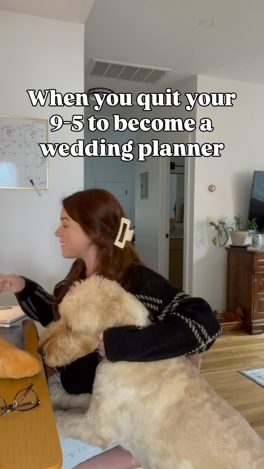 No I’m not on a client call, I can absolutely play and snuggle and clean up after you 😂🐶
I quit my 9-5, well let’s be real my 8-8 full time job in marketing to work for myself and start serving people I actually care about.
One thing that I know I’ve always loved was hospitality, it’s something my family was known for growing up, and something that I’ve always prided myself in. So when marketing became a bit soulless and I was building brands for CEO’s who didn’t pull their own weight, I felt burnt out and wanted to work with people who cared about service and quality.
Weddings was a natural fit and I have felt so blessed and honored to have had so many couples trust me to encourage them, keep them on track, and execute their vision.
I am so excited to see what the rest of this year brings!
#cheers #weddingplanner #nycweddings #engaged #brooklynweddings #brooklynplanner
