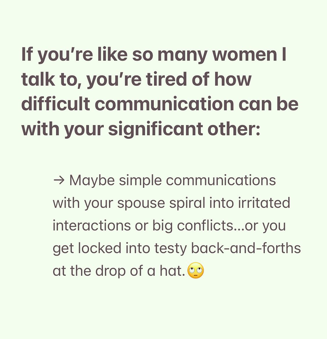Graceful and effective communication with your partner starts with emotional regulation.
#hsp #emotions #reactivity #communication #emotionalregulation #highlysensitive #highlysensitiveperson #sensitivity #highlysensitivepeople #hspcoach #marriage #marriagehelp #love #relationships #couples #communicationskills
